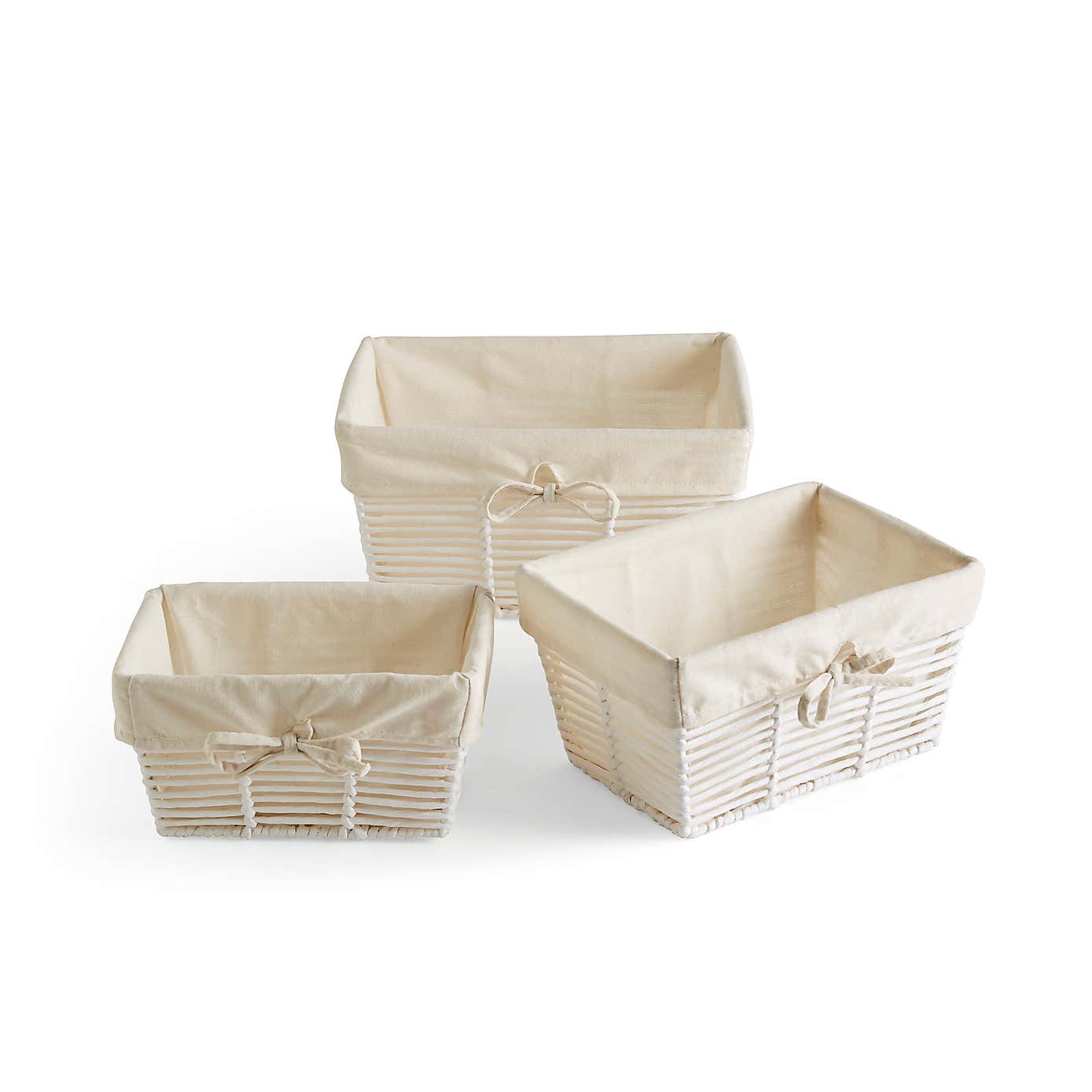 Set of 3 Rectangle Purity Baskets