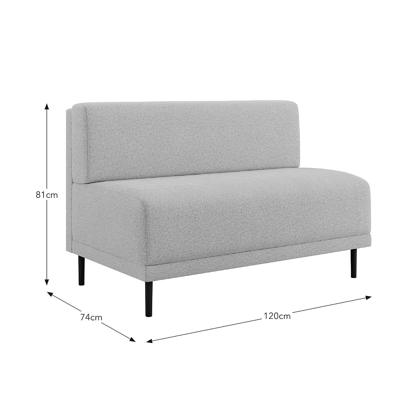 Mae Long Dining Bench, Textured Weave