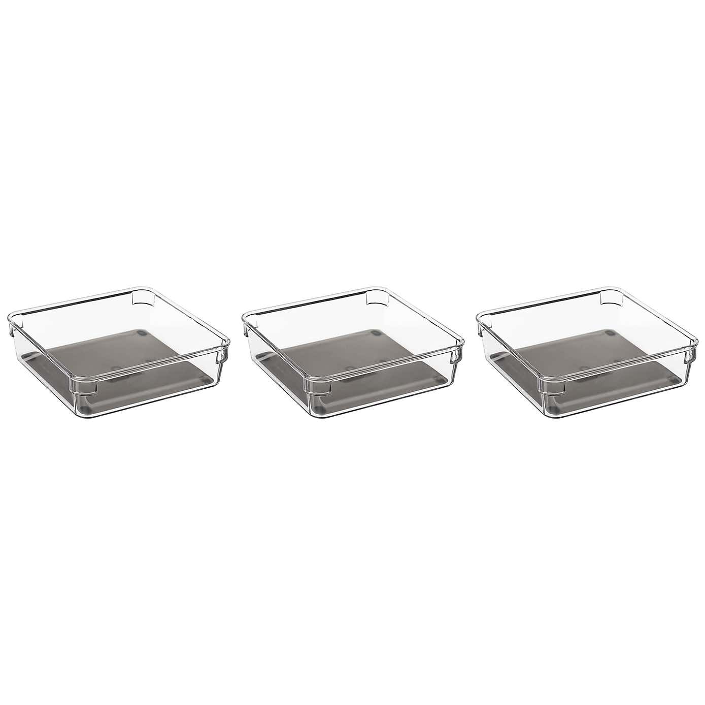 Set of 3 Large Square Drawer Organisers