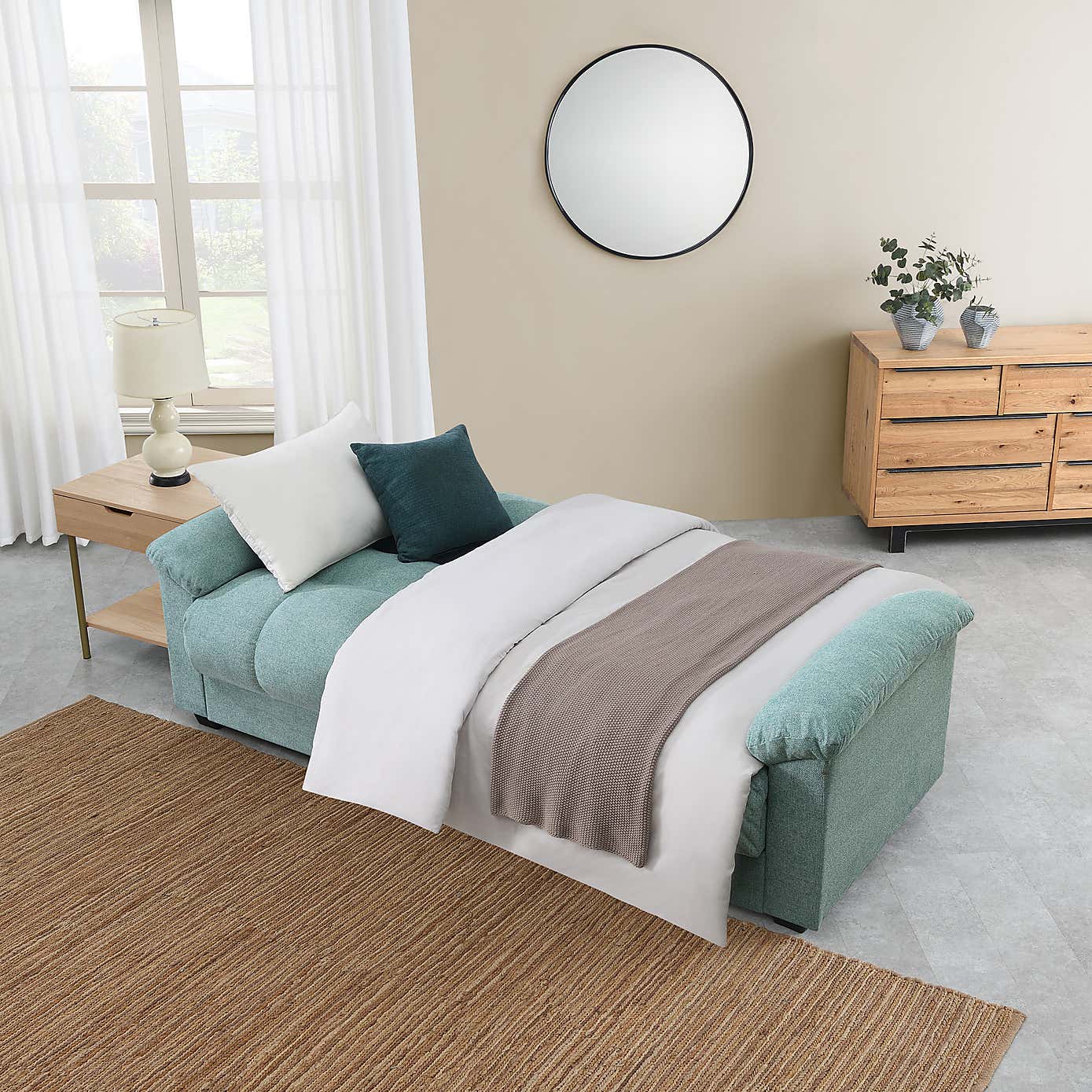Margo Fabric with Storage Double Sofa Bed