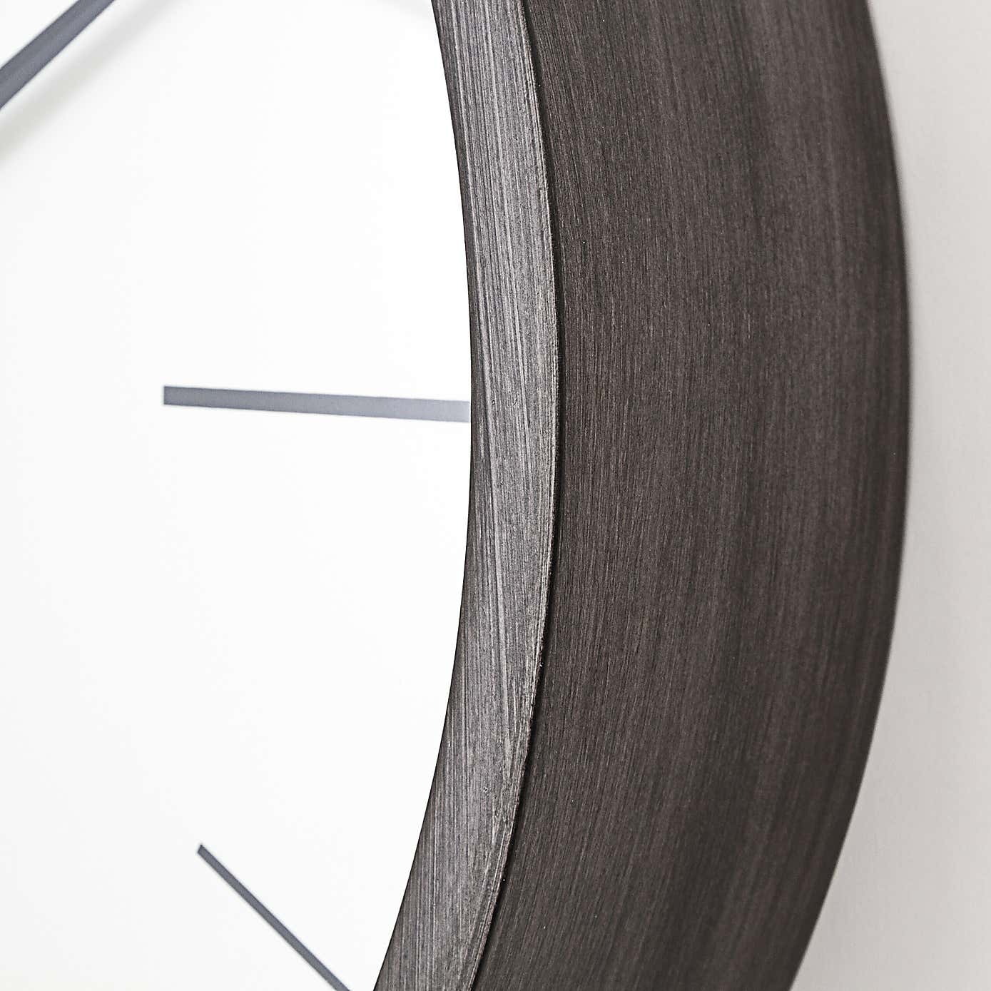 Acctim Leksvik Grey Wood Wall Clock