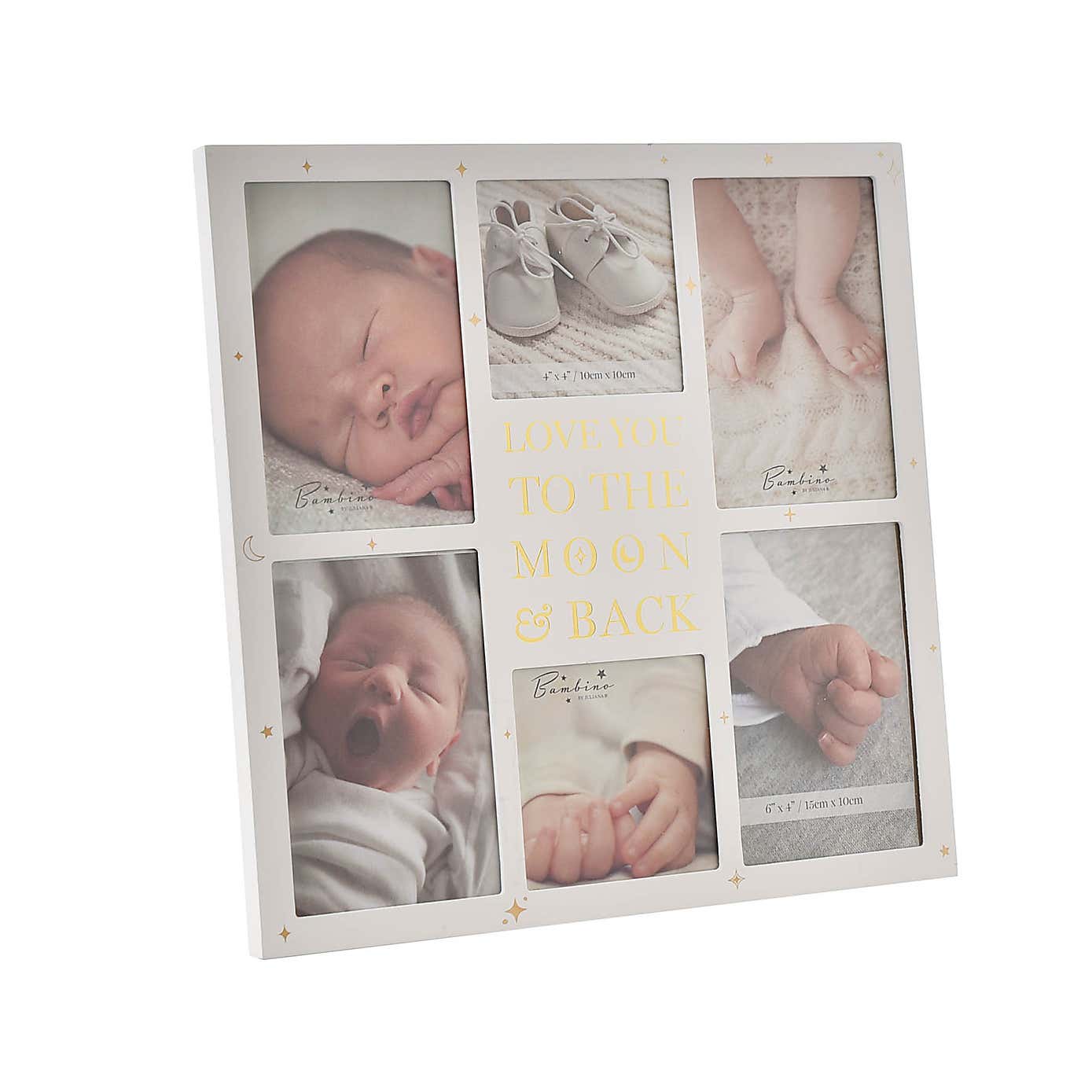 Bambino Moon and Back Grey Collage Multi Photo Frame