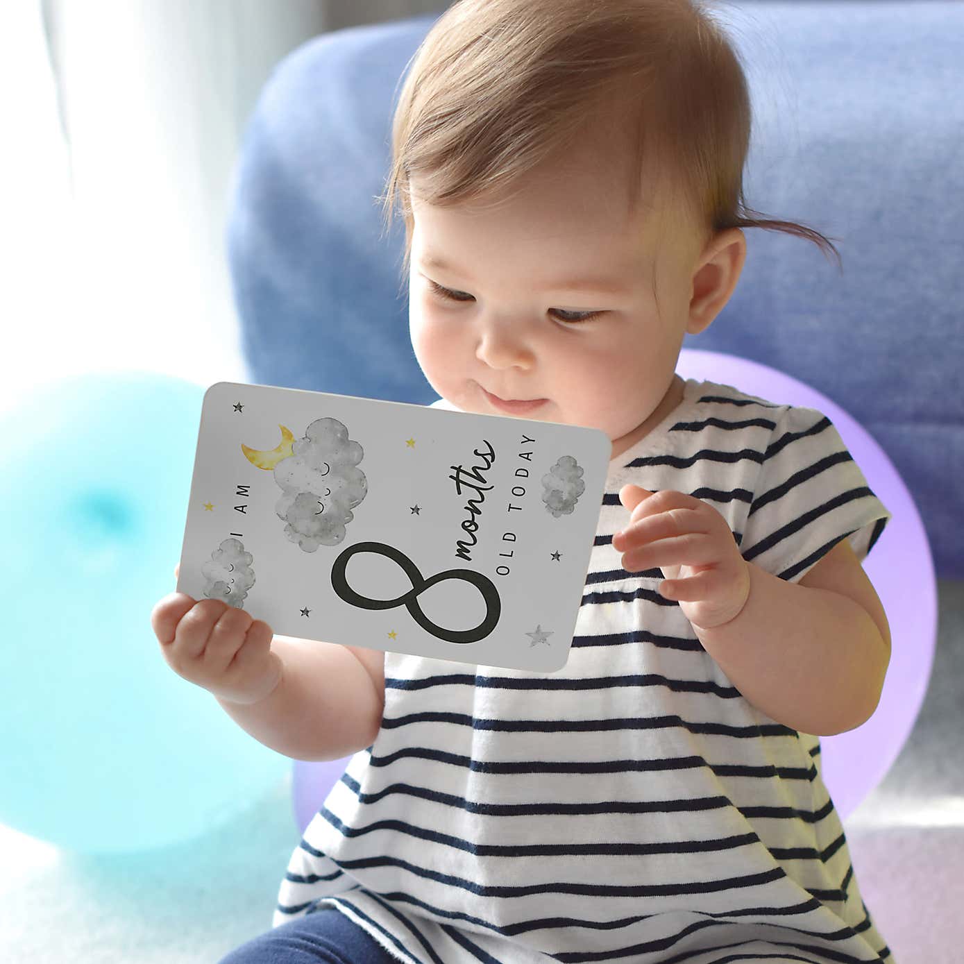 Personalised Cloud Baby Milestone Cards