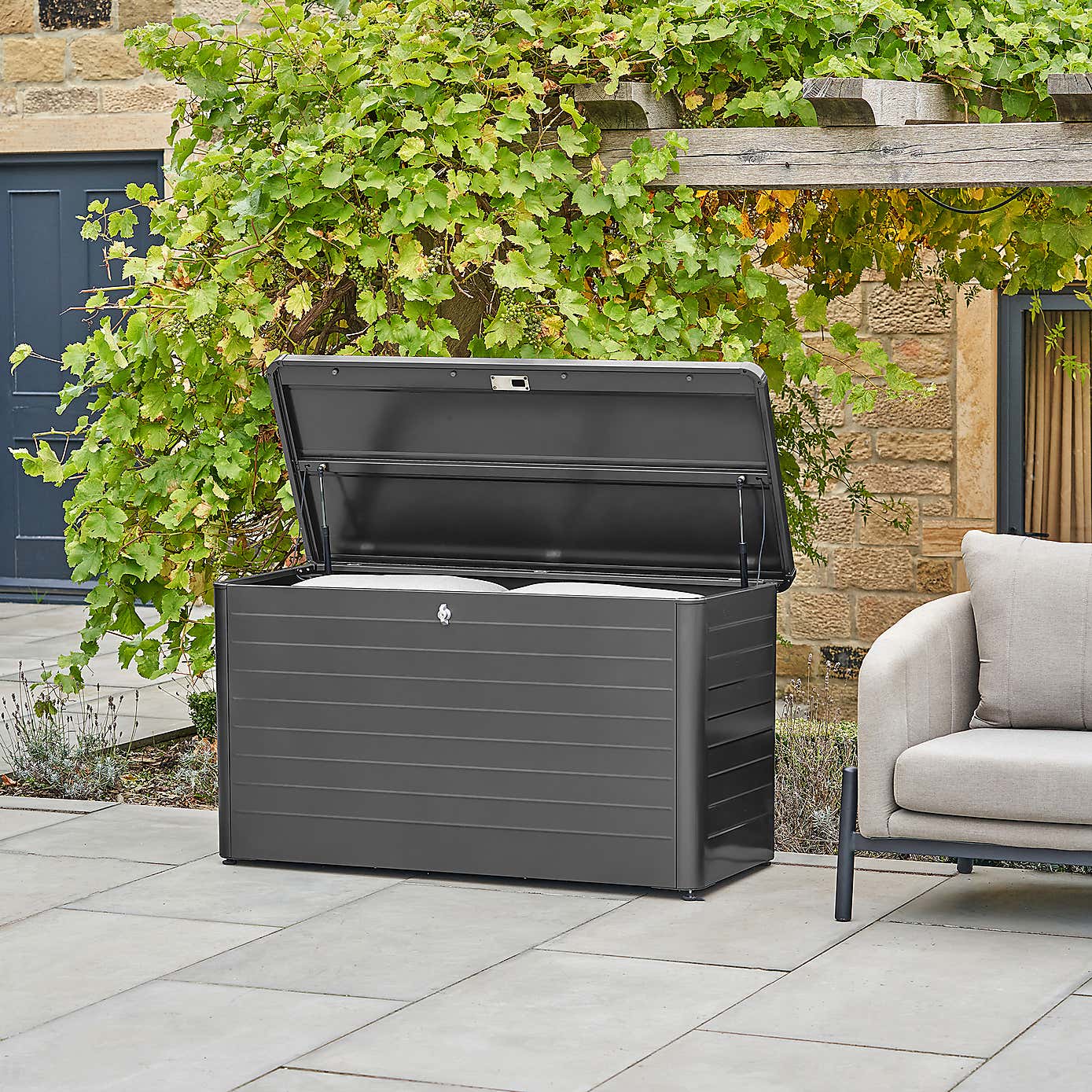 Pacific Lifestyle Rhode Island Small Galvanised Steel Cushion Box