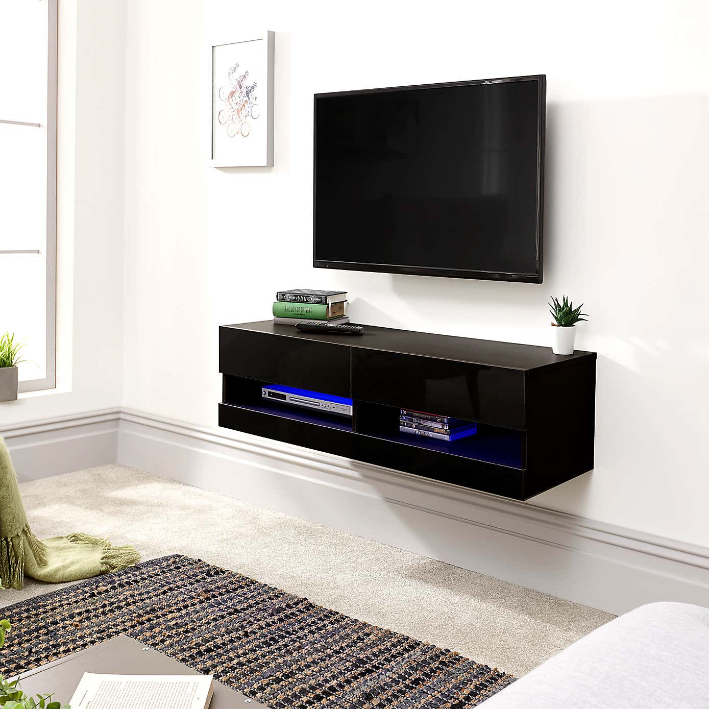 Galicia LED Floating Wall TV Unit for TVs up to 55"