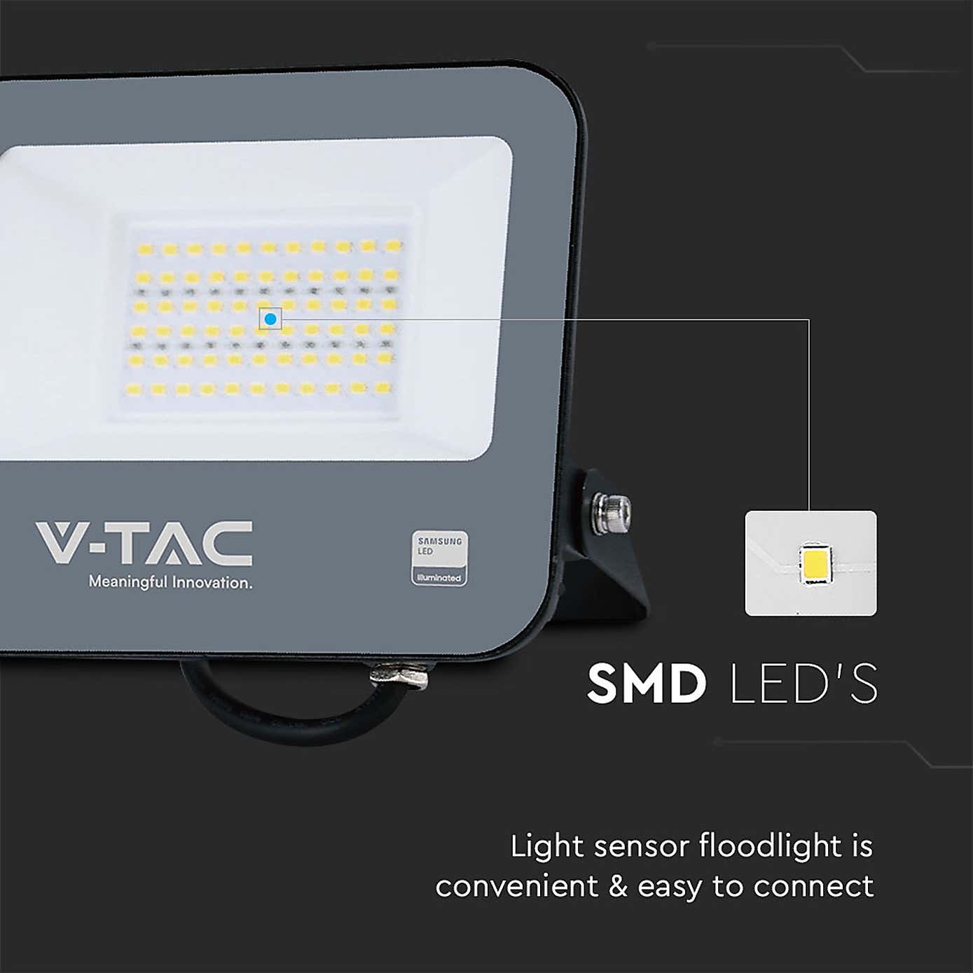 V-TAC 30W LED Floodlight Outdoor Sensor Wall Light