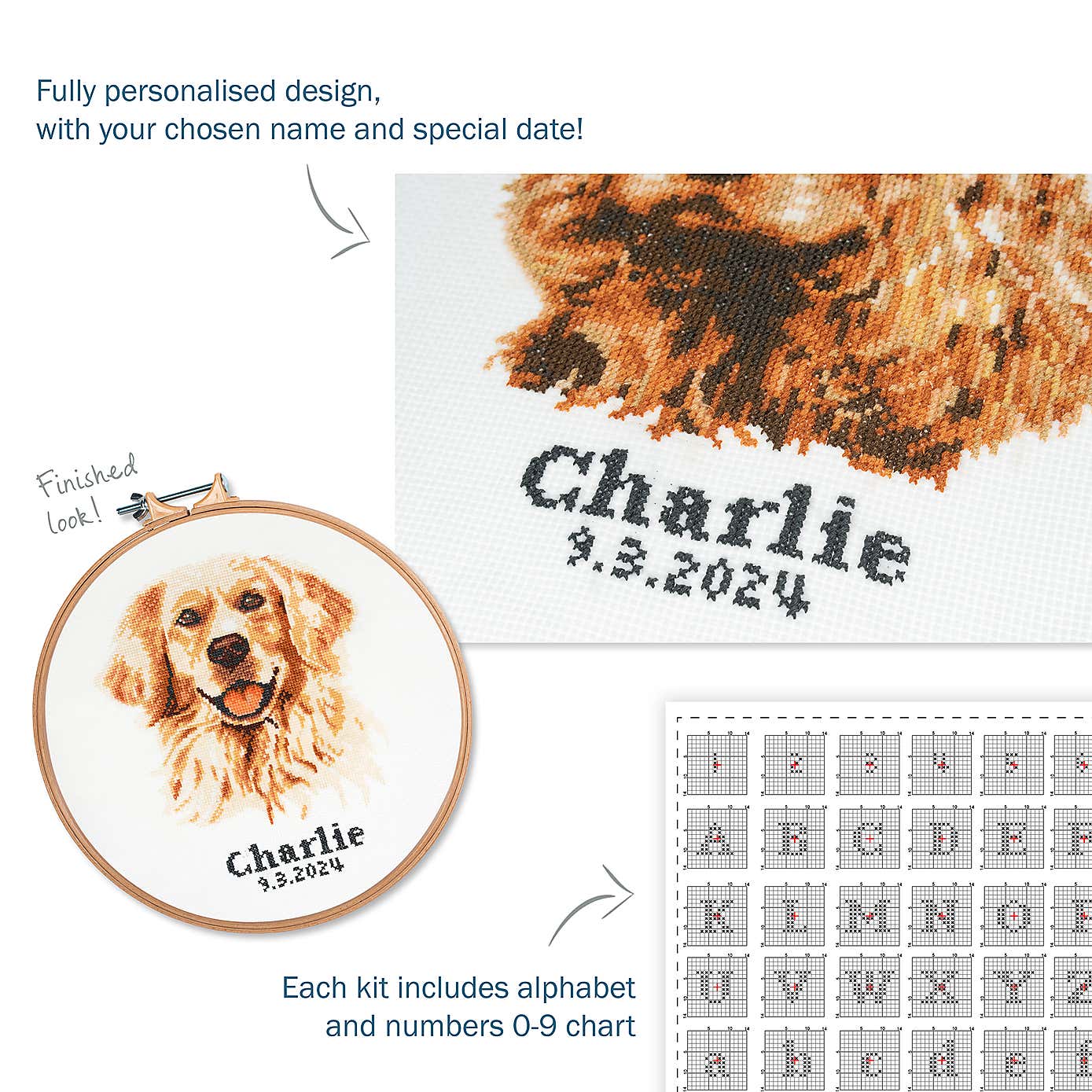 Cross Stitch Golden Retriever