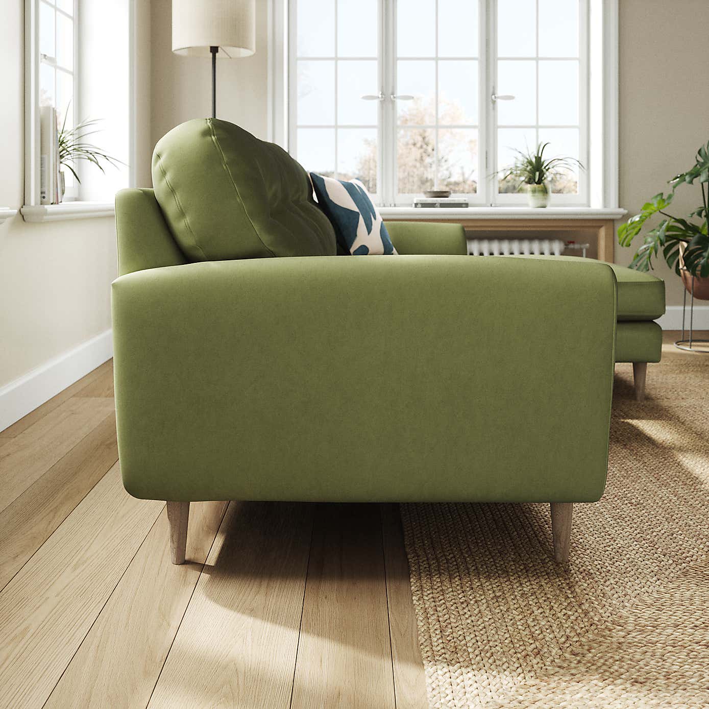 Sven Opulent Velvet Large Corner Chaise Sofa