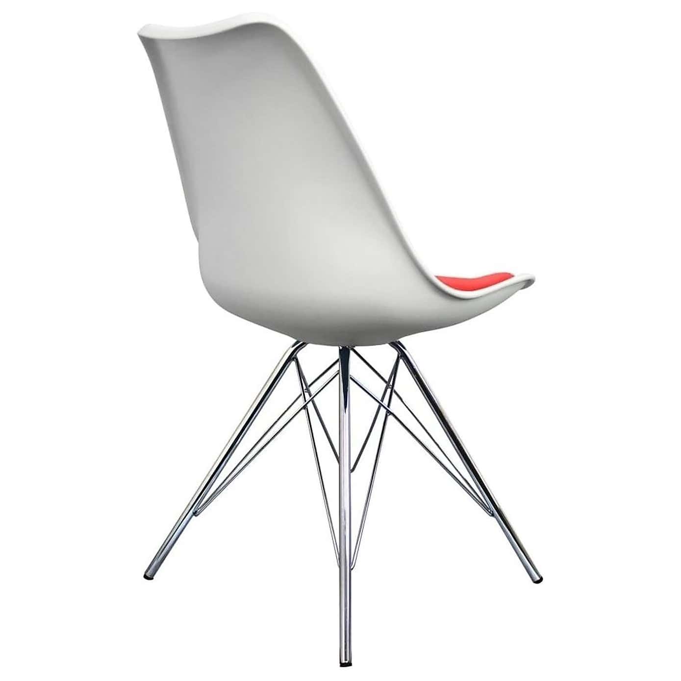 Fusion Living Soho White Plastic Dining Chair
