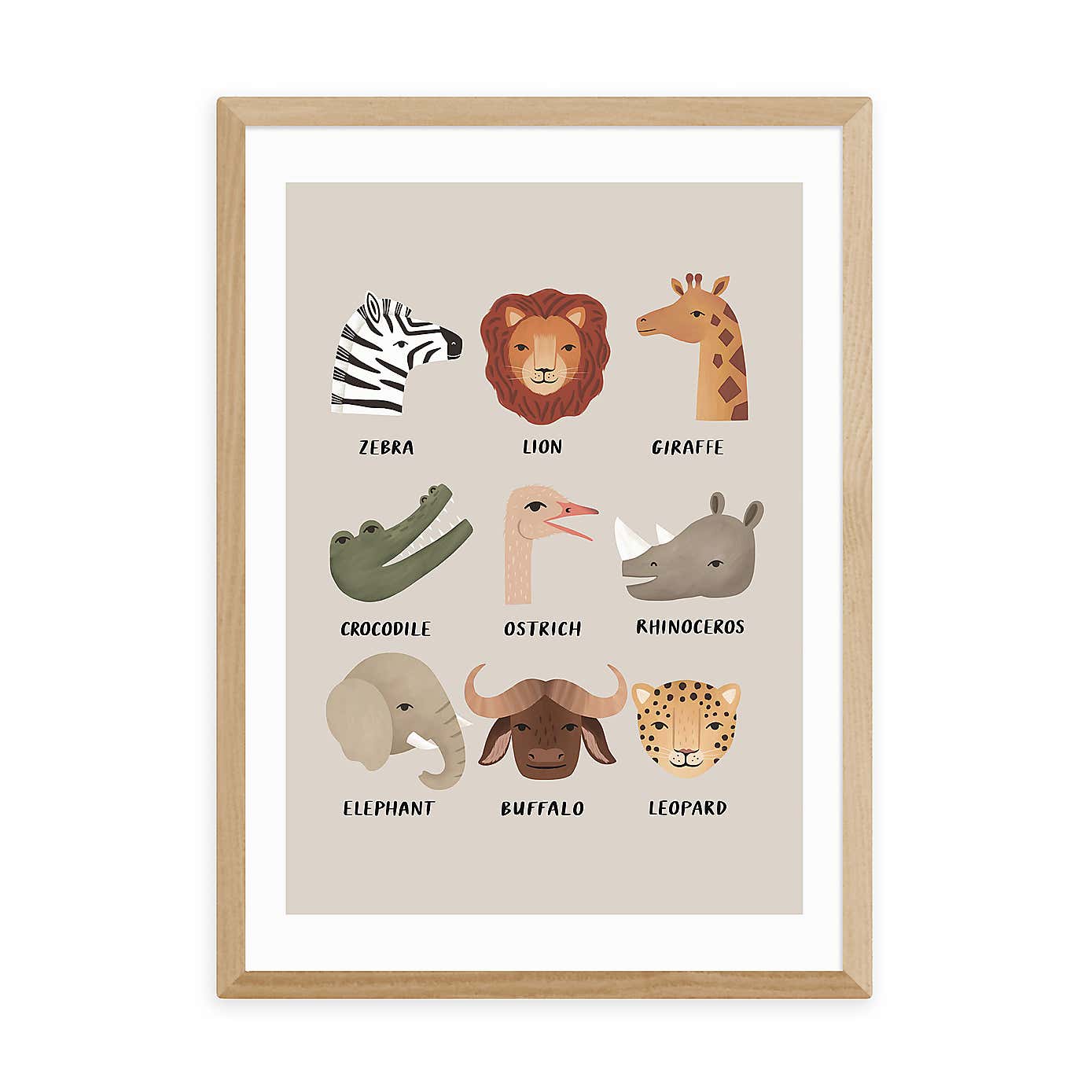 East End Prints Animal Safari In Stone Print by Kid of the Village