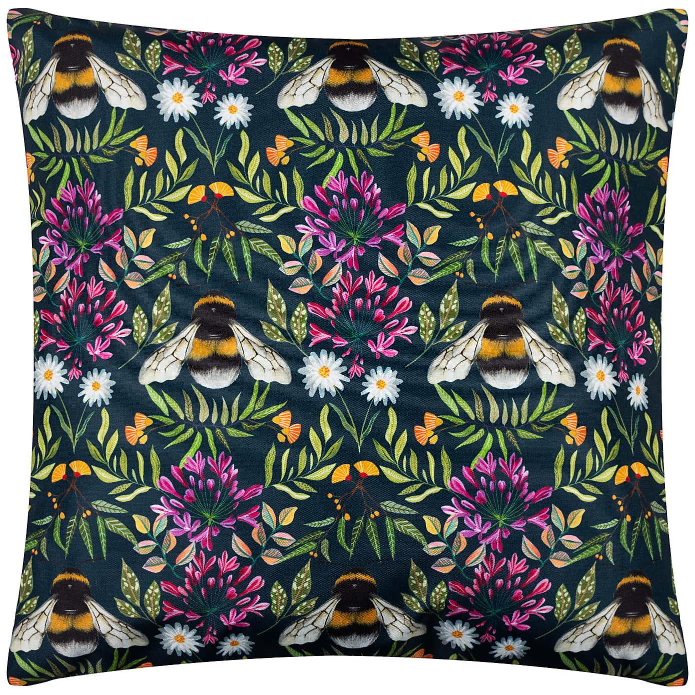 Wylder Nature House Of Bloom Zinnia Bee Outdoor Cushion