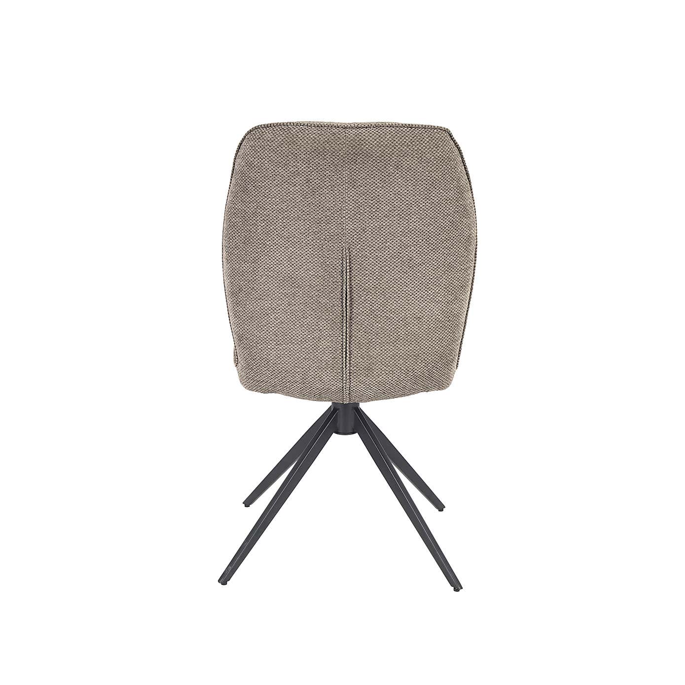 Indus Valley Set of 2 Pebble Swivel Dining Chair, Taupe
