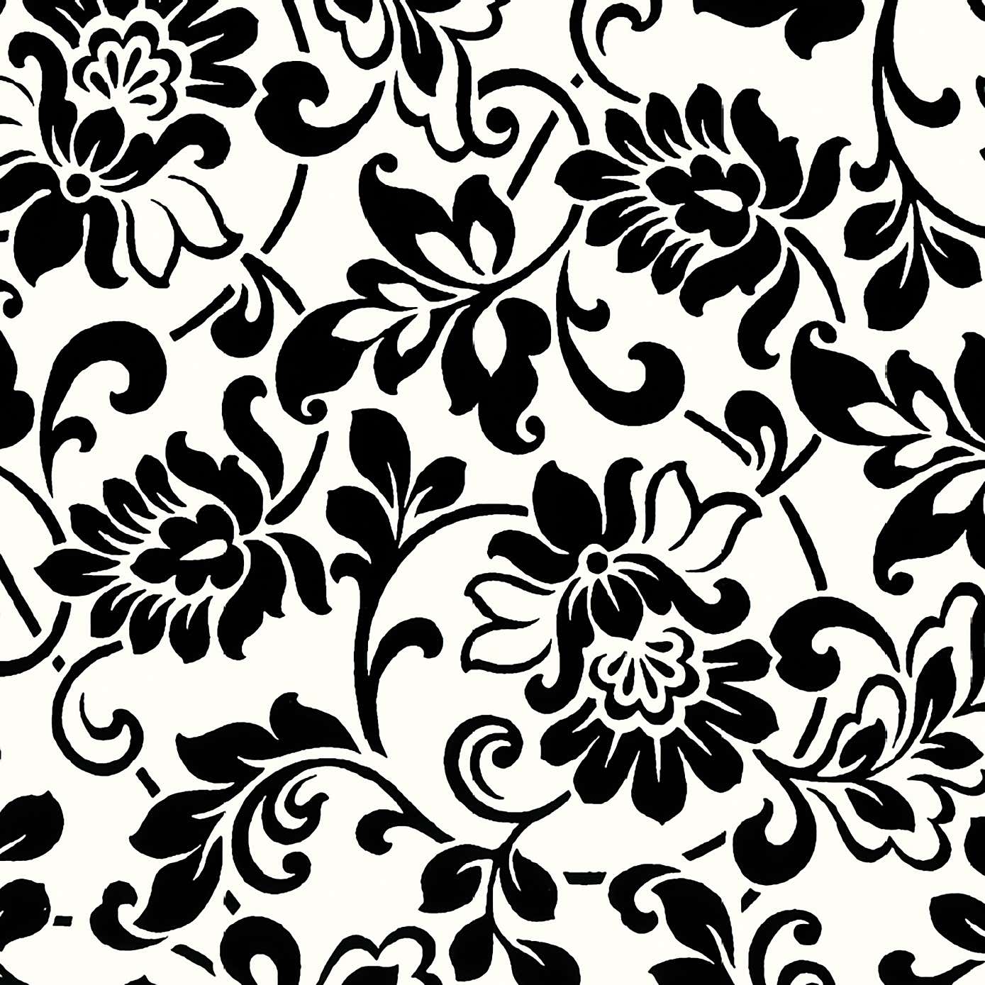 Fablon Black and White Damask Sticky Back Plastic
