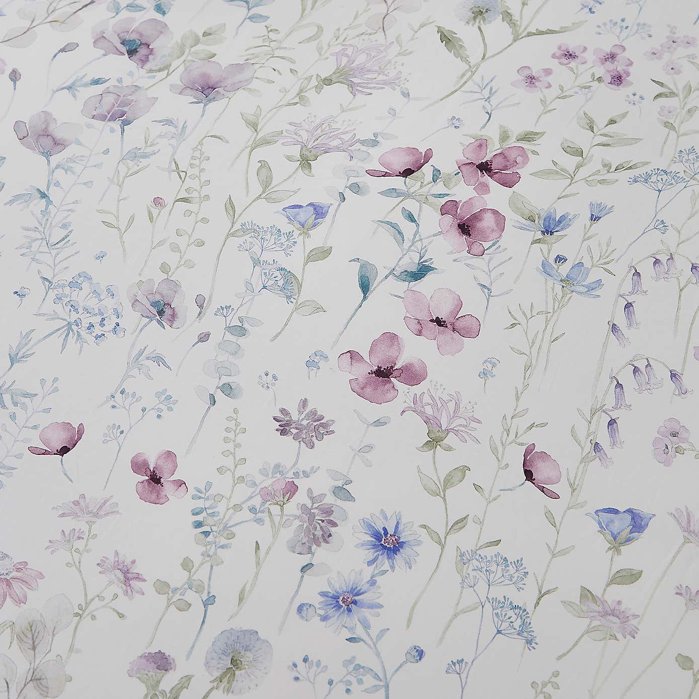 Dorma Wildflower Mauve Cotton Duvet Cover and Pillowcase Set