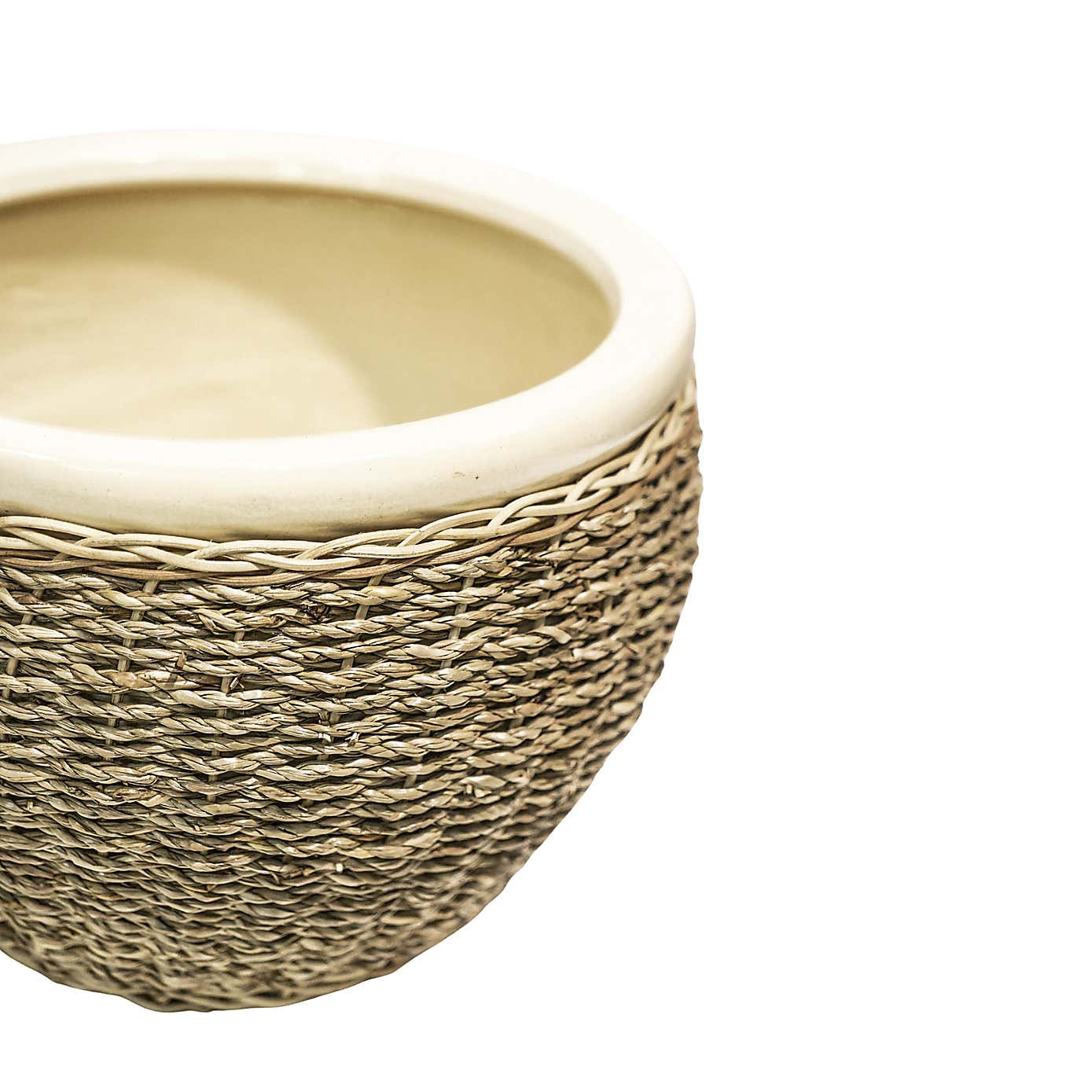 Set of 2 Seagrass Plant Pots