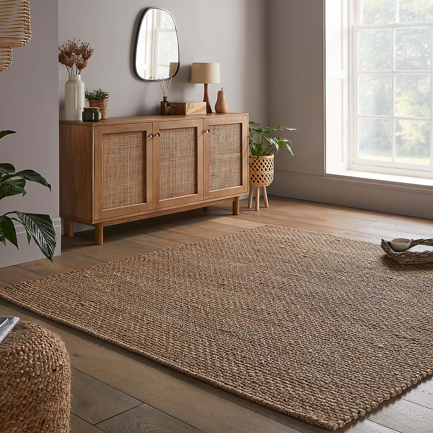 Chunky Jute Square Rug