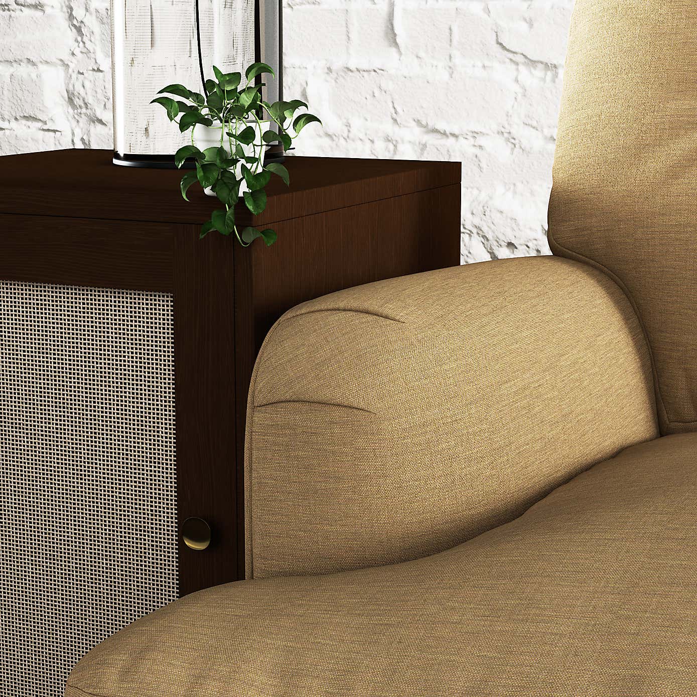 Martha Slub Faux Linen 2 Seater Double Sofa Bed