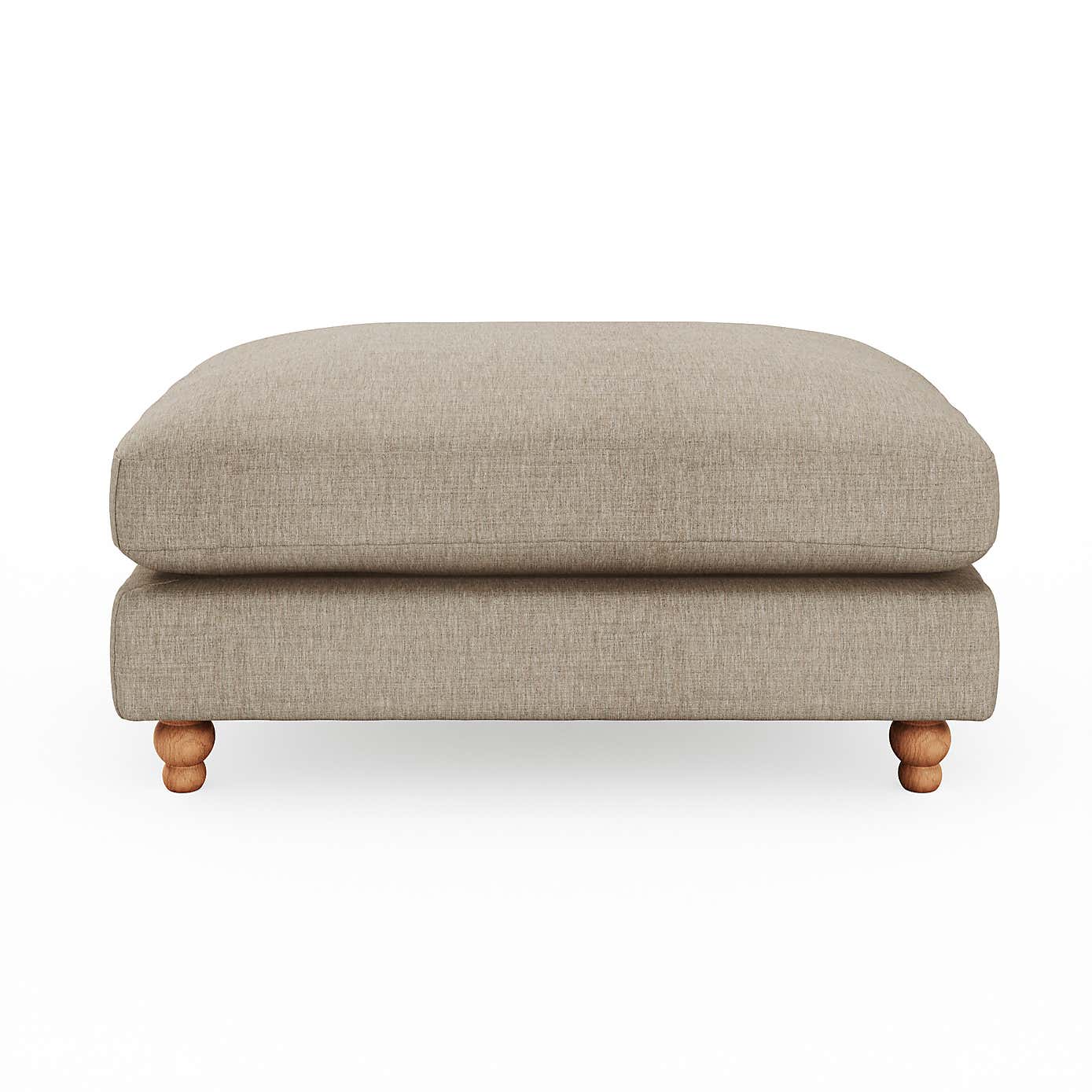 Martha Slub Faux Linen Footstool