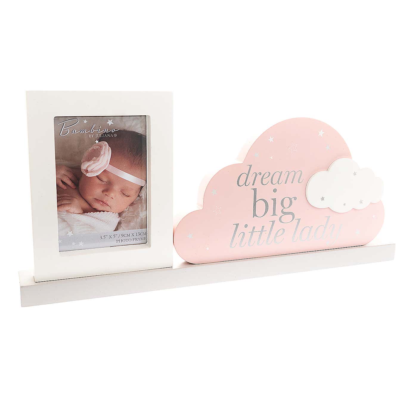 Bambino Dream Big Little Lady Pink Photo Frame