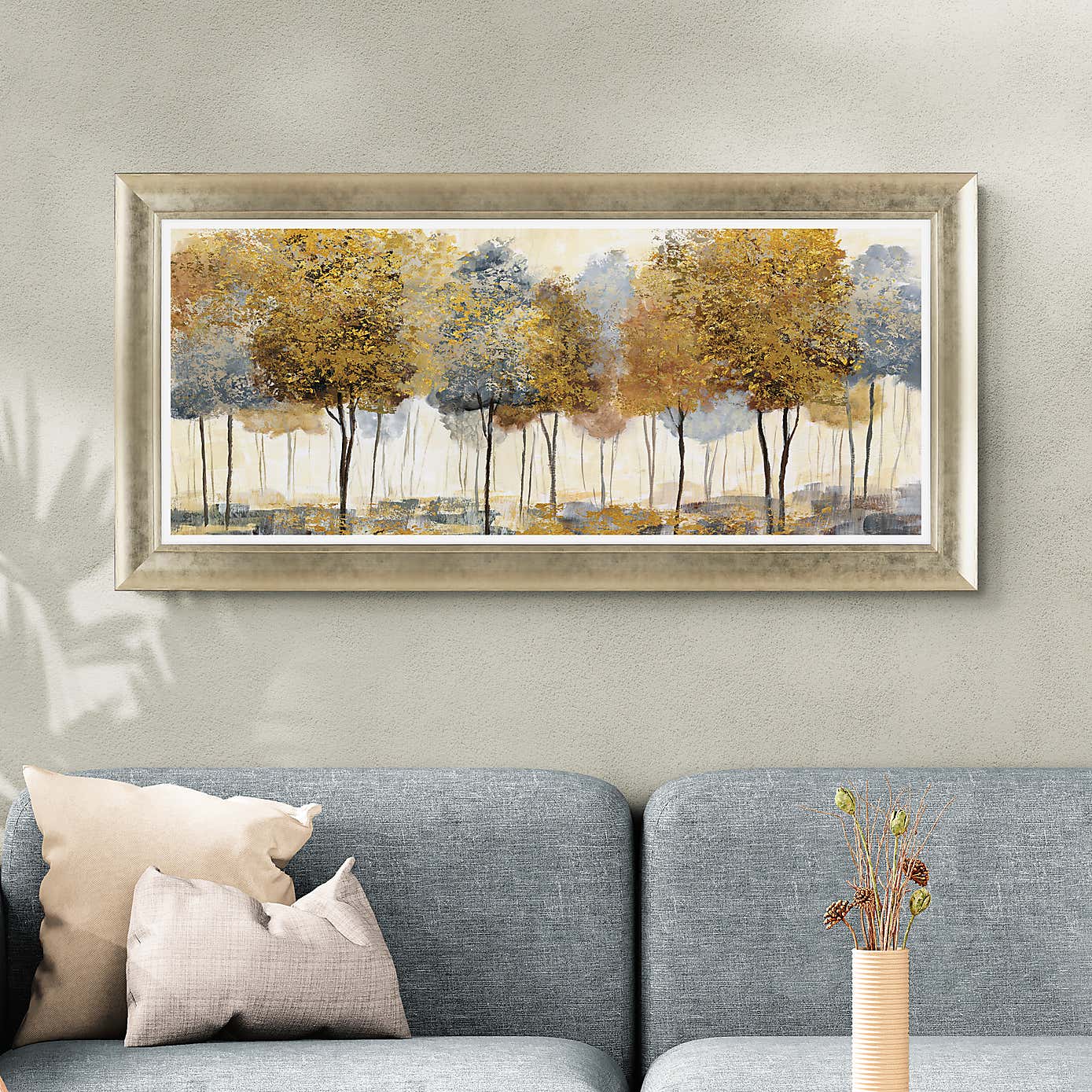 Golden Forest Panoramic Framed Print