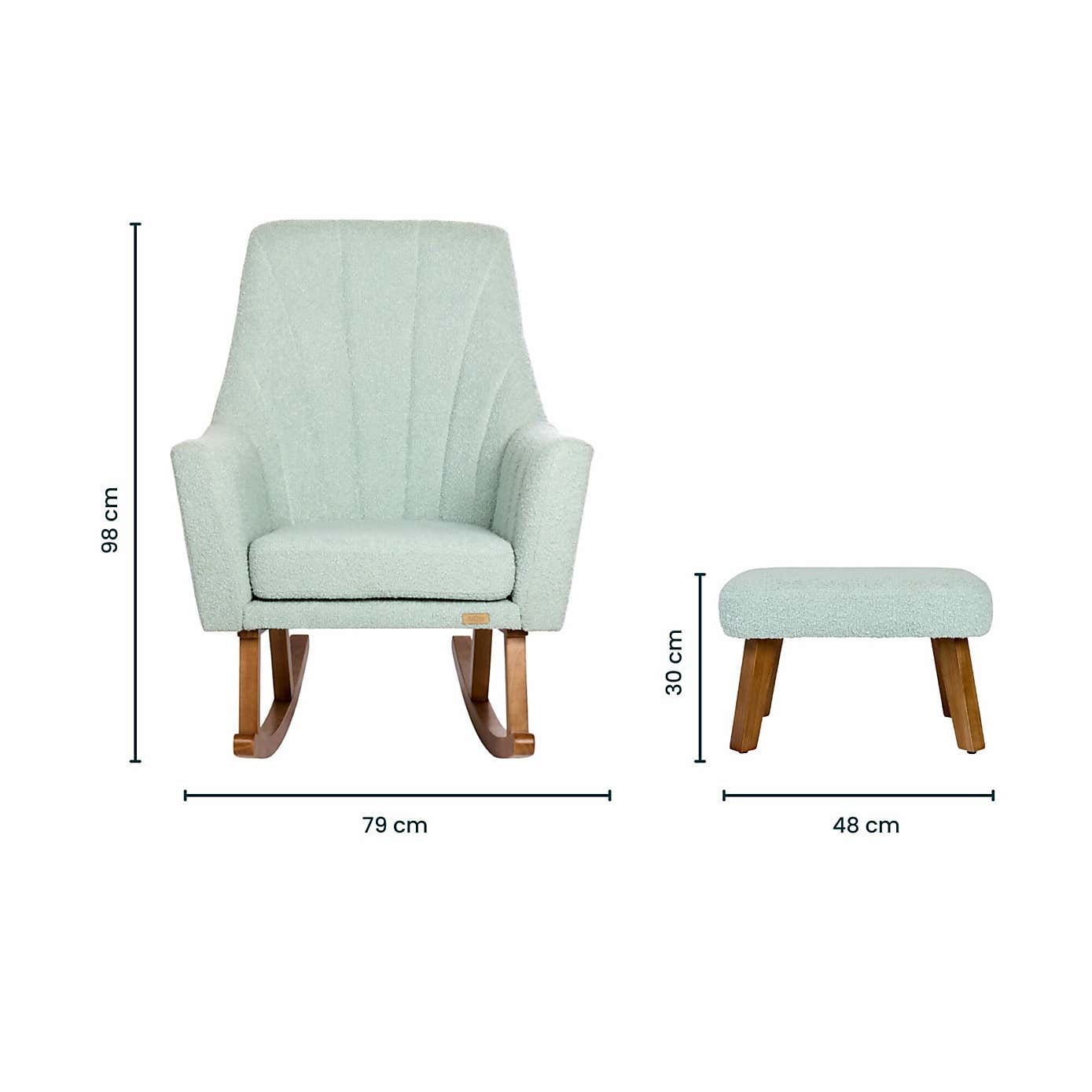 Tutti Bambini Jonah Luxe Rocking Chair and Foot Stool