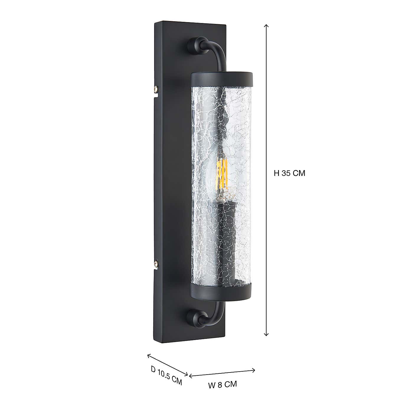 Cheriton Industrial Dimmable Indoor Outdoor Wall Light