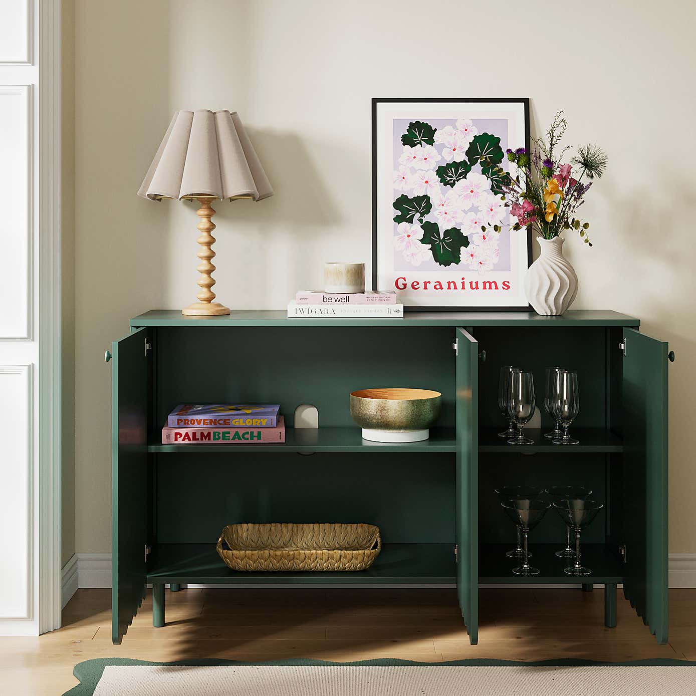 Scallop Wide Sideboard