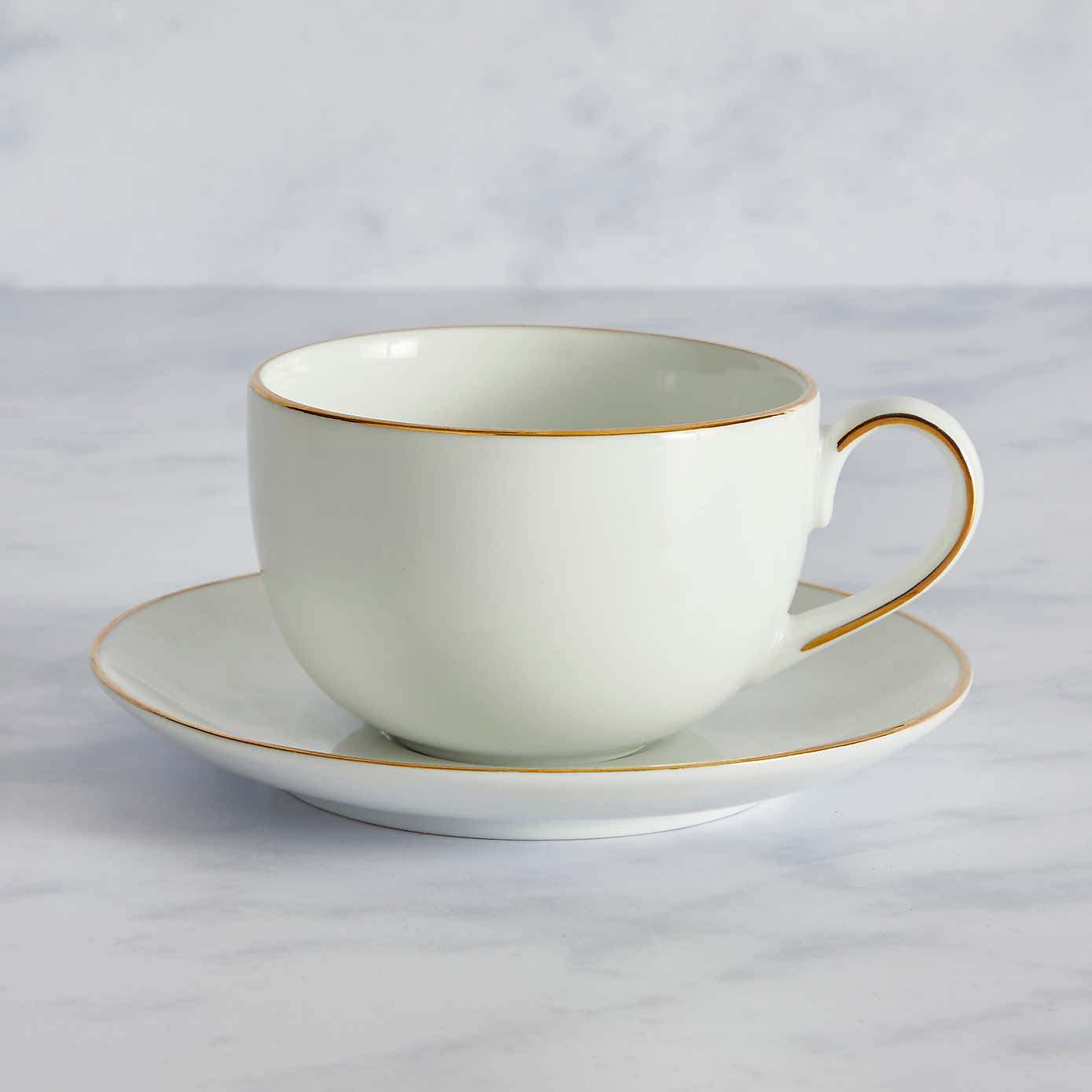 Gold Breakfast Cup and Saucer