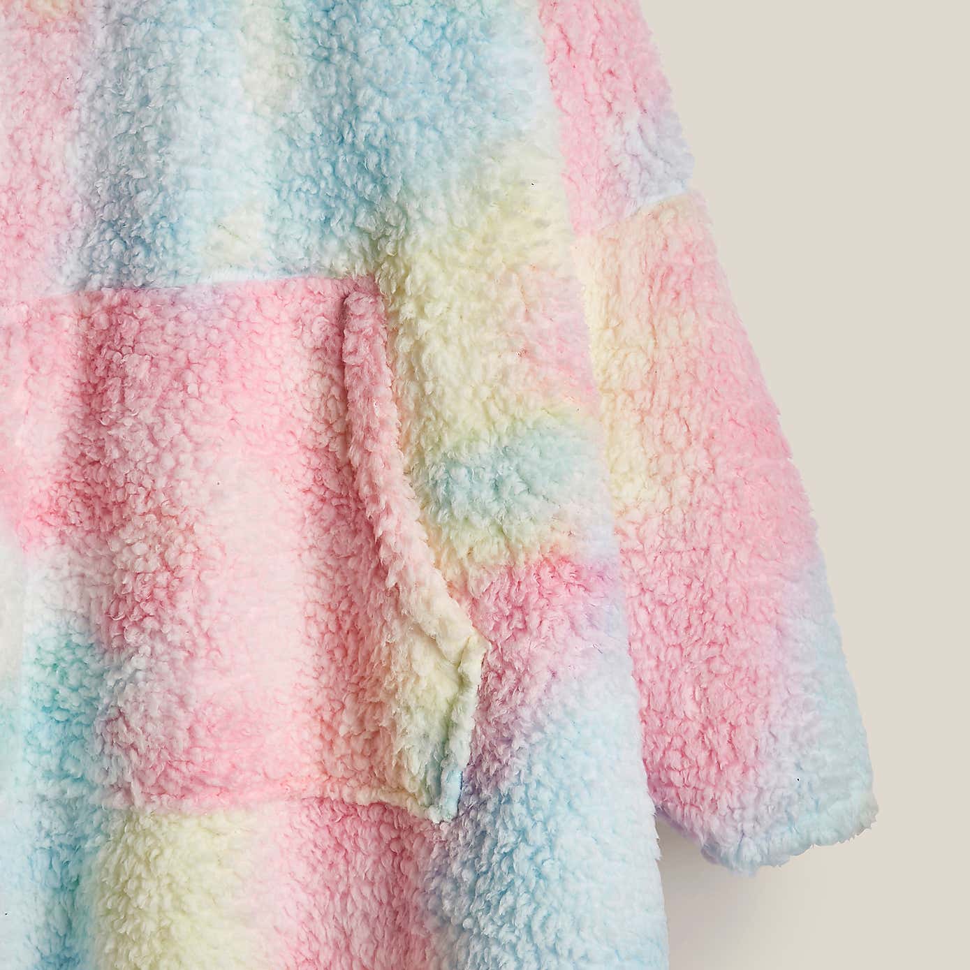 Printed Rainbow Fleece Oversized Blanket Hoodie