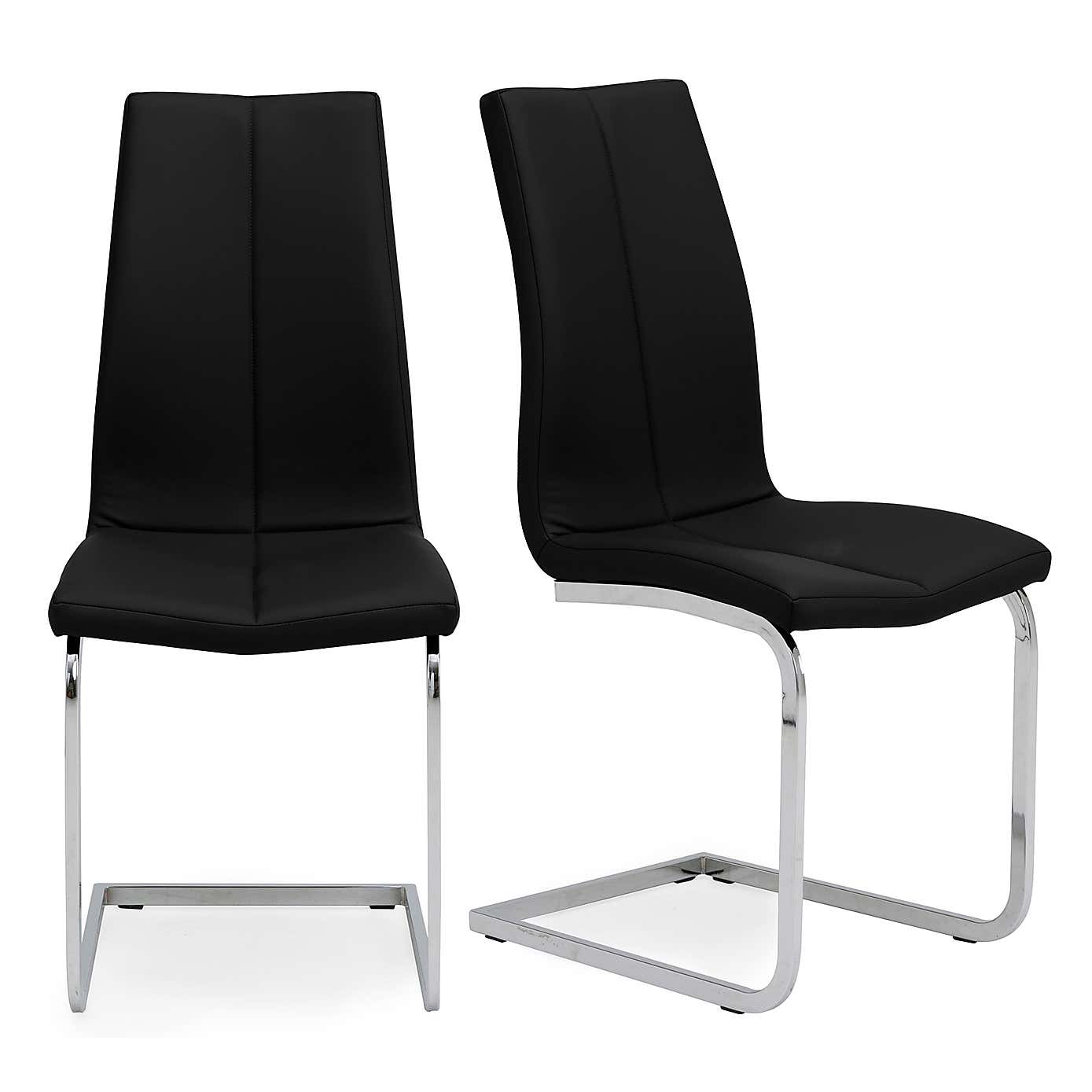 Set of 2 Jamison Dining Chairs, Faux Leather