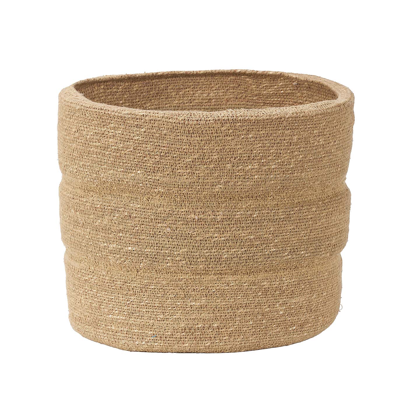 Seagrass Natural Ribbed Storage Basket