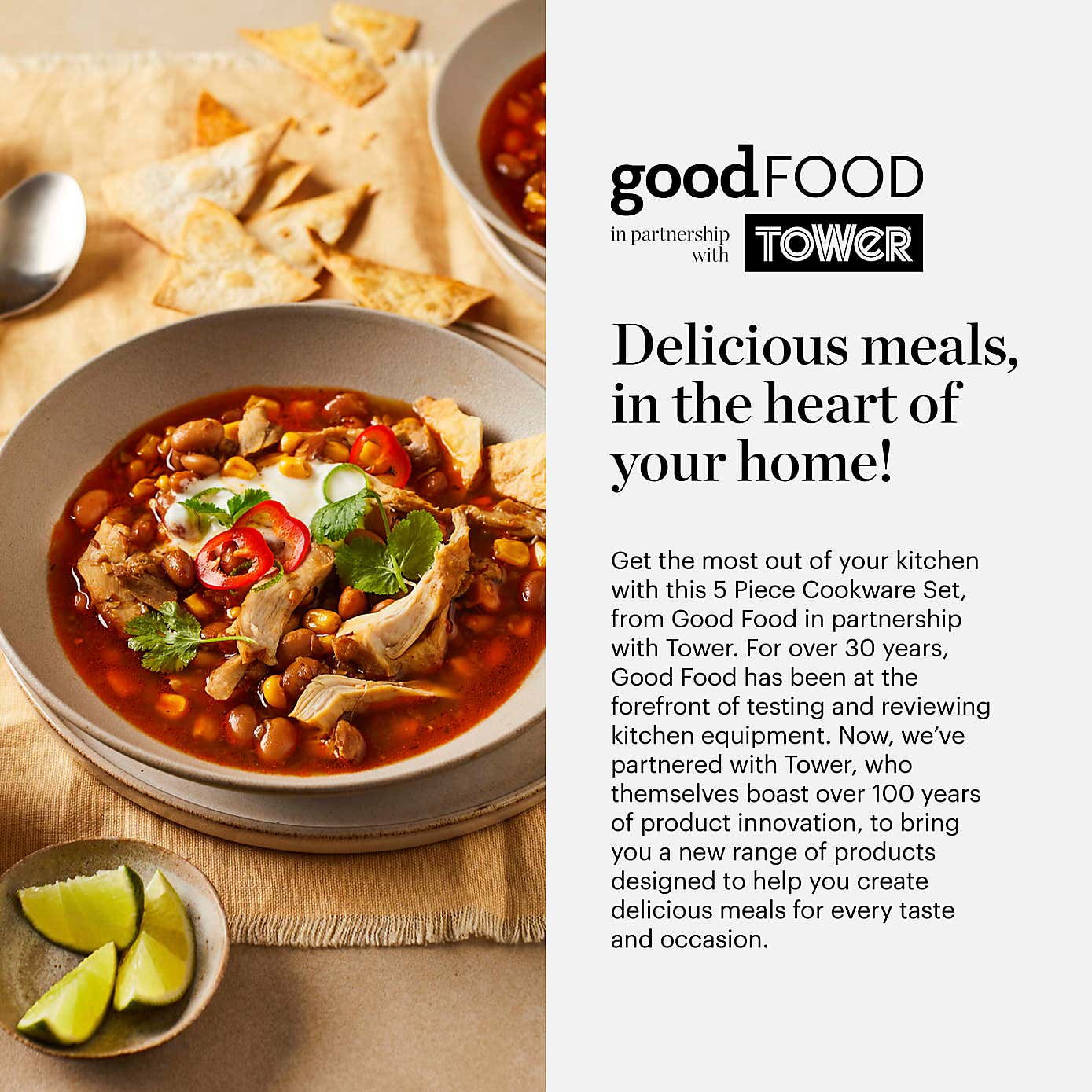 Good Food Tri Ply 5 Piece Cookware Set