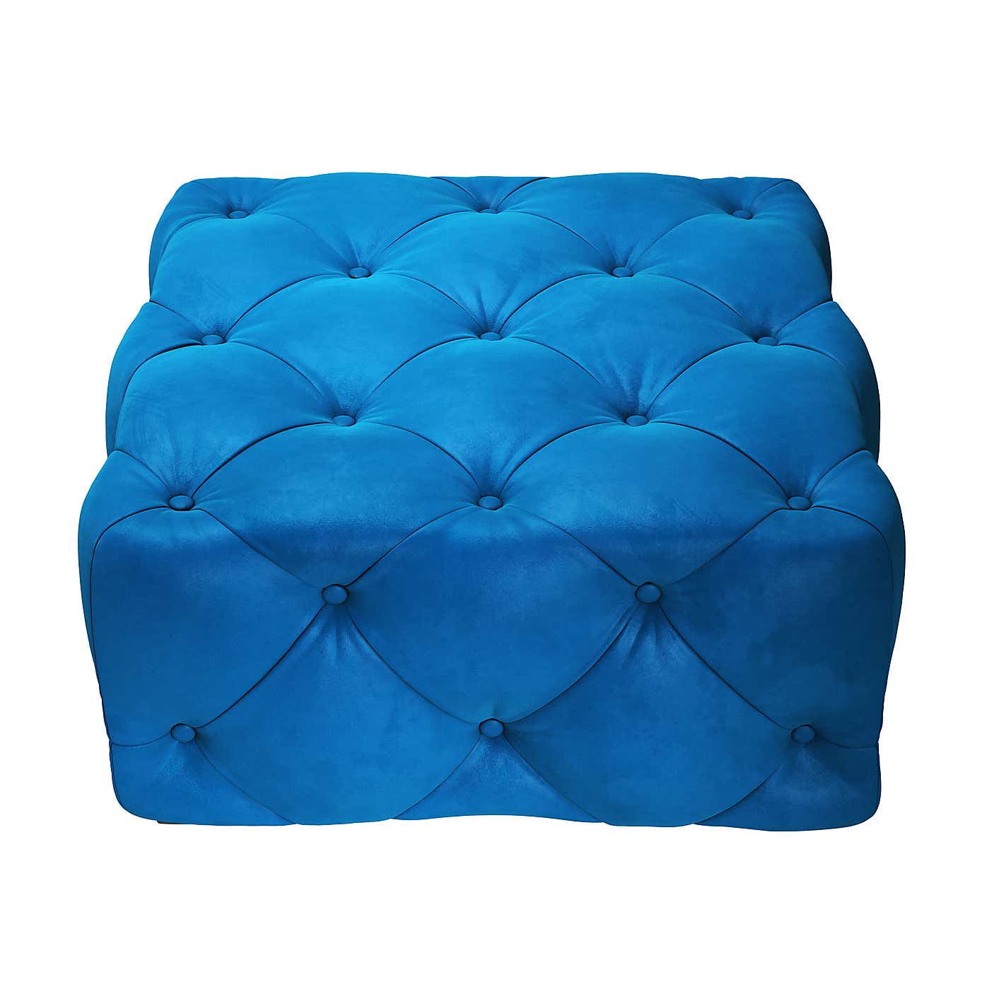 Buttoned Velvet Footstool