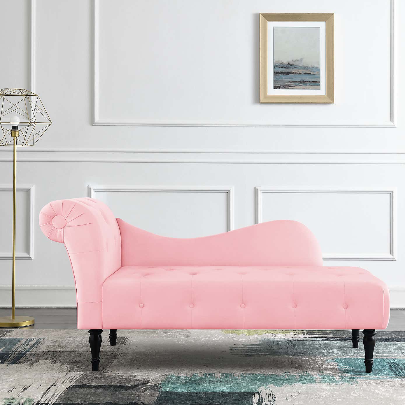 Wisteria Velvet Chaise Lounge