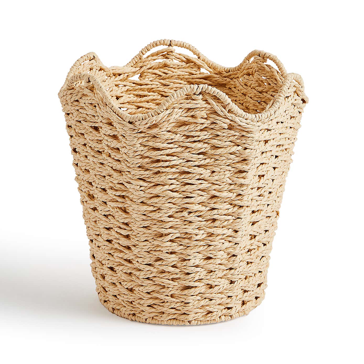 Wavy Shell Woven Bin
