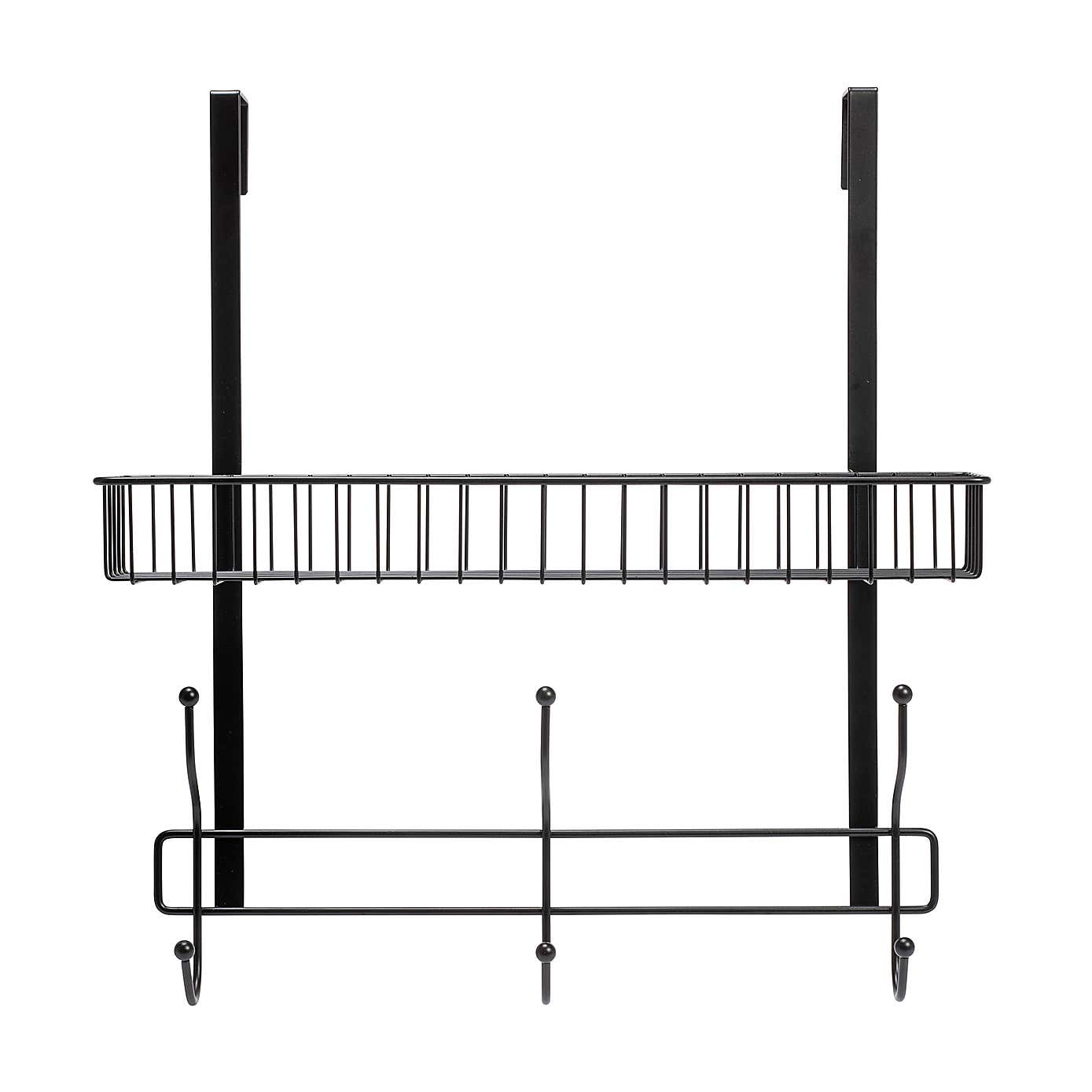 Matt Black Over Door Large Shower Caddy