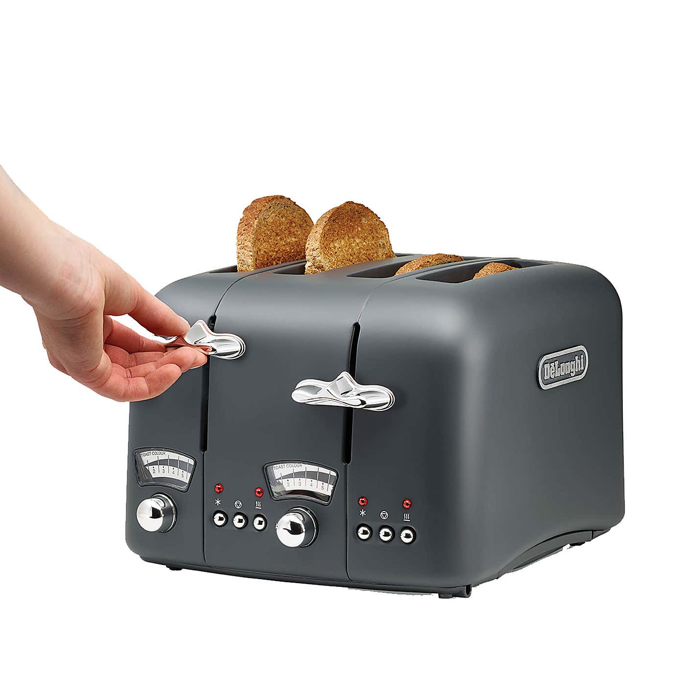 Delonghi 4 Slice Argento Toaster