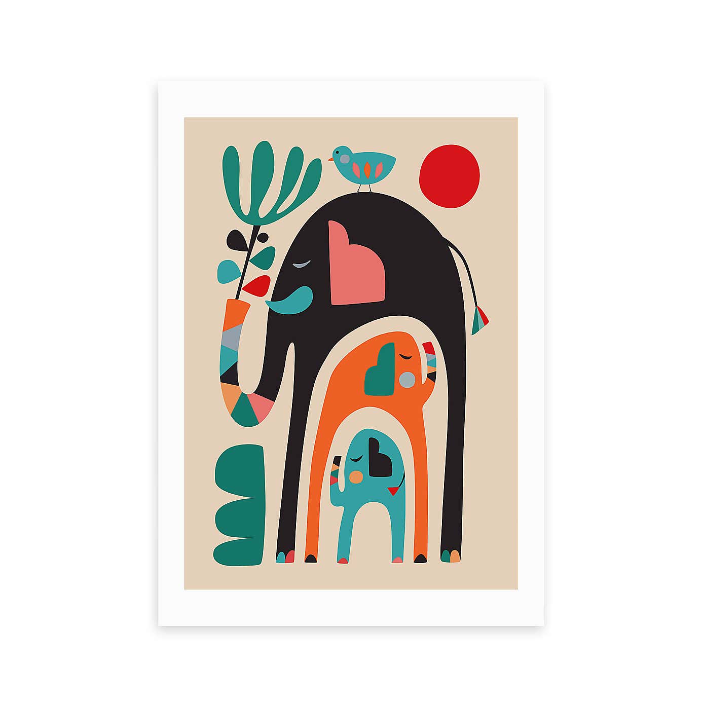 East End Prints Three Elephants Print by Rachel Lee