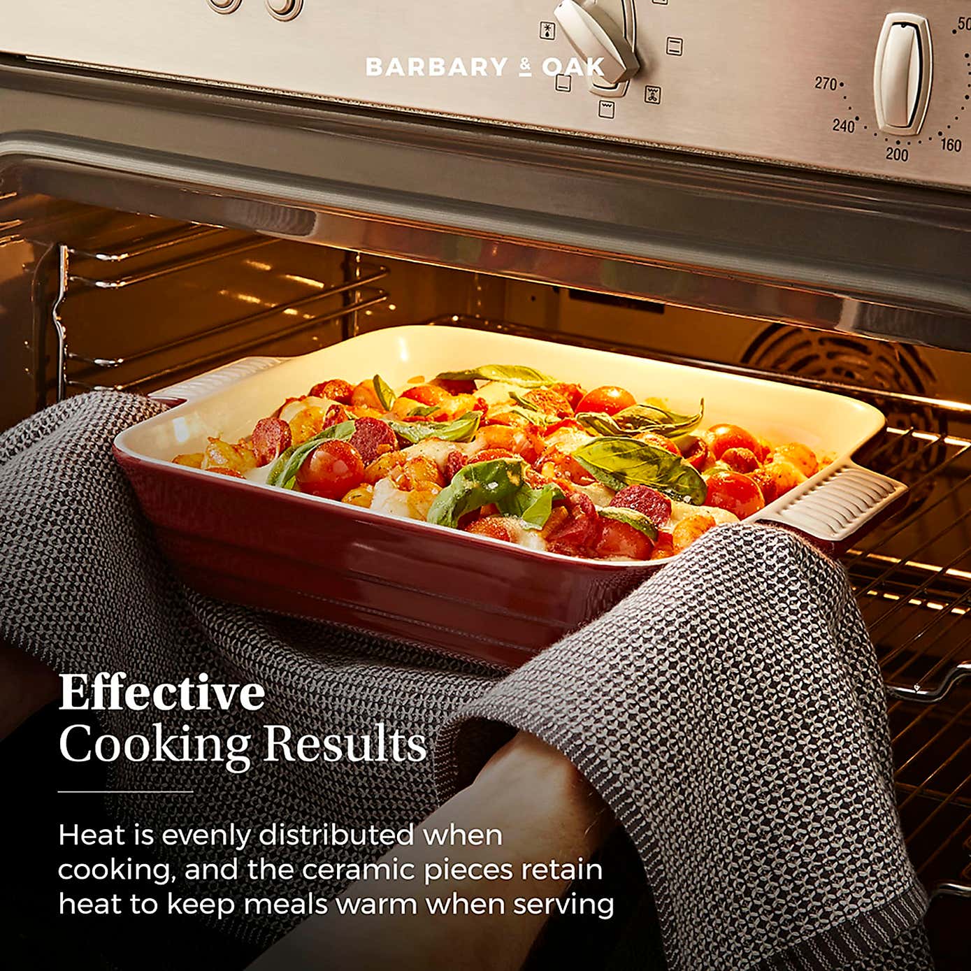 Barbary & Oak Ceramic 26cm Square Oven Dish