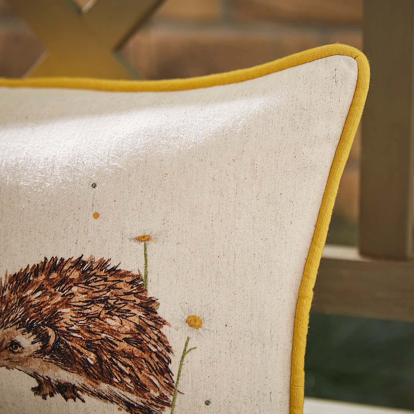 Hedgehog Family Outdoor Rectangle Cushion
