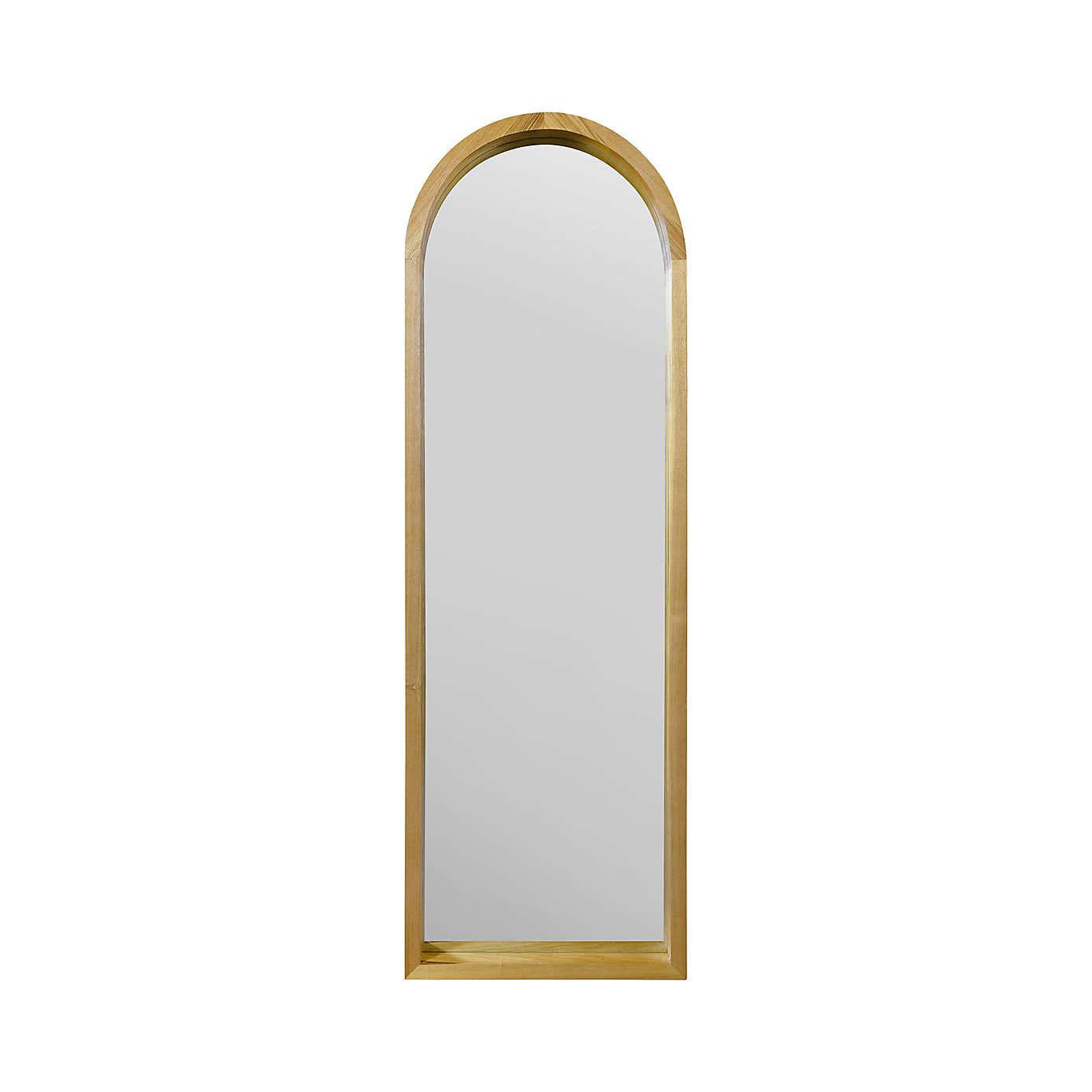 The Naturalis Solid Oak Frame Arched Leaner Wall Mirror