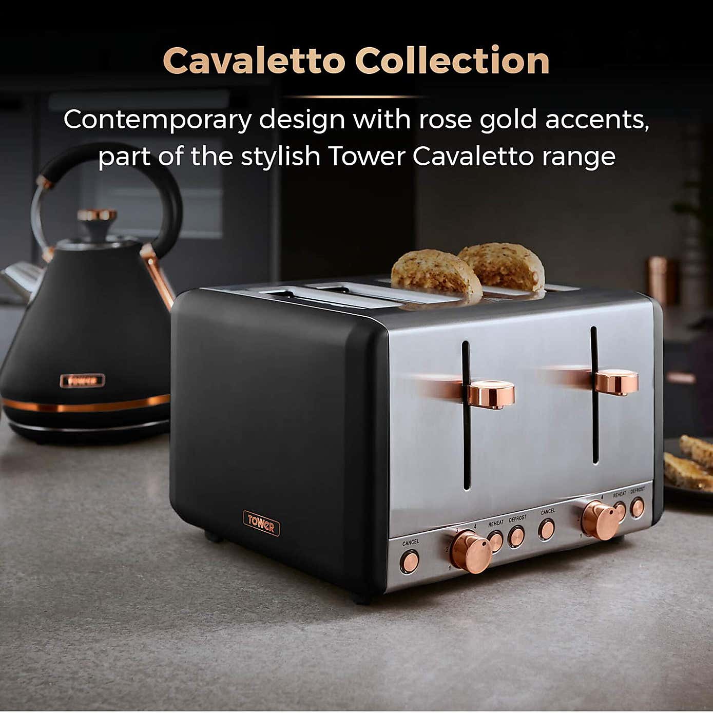 TOWER Cavaletto 4 Slice Toaster