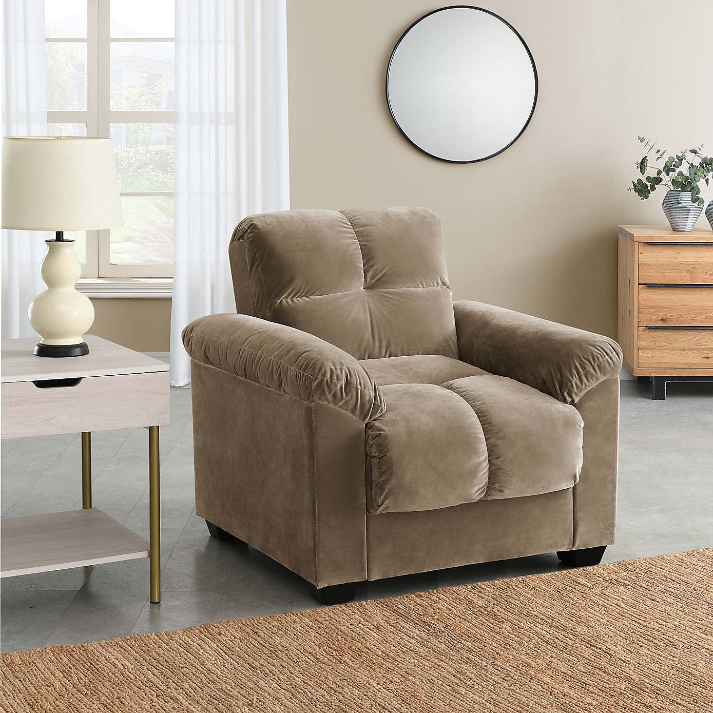 Margo Velvet Reclining Armchair