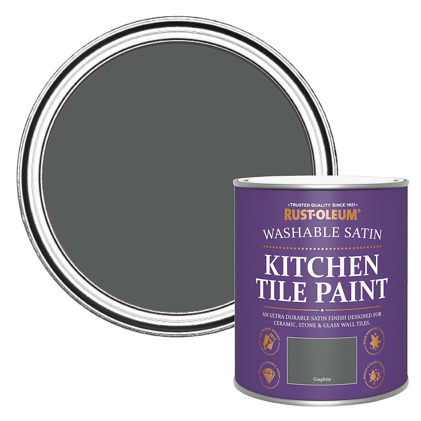 Rust-Oleum Graphite Satin Kitchen Tile Paint