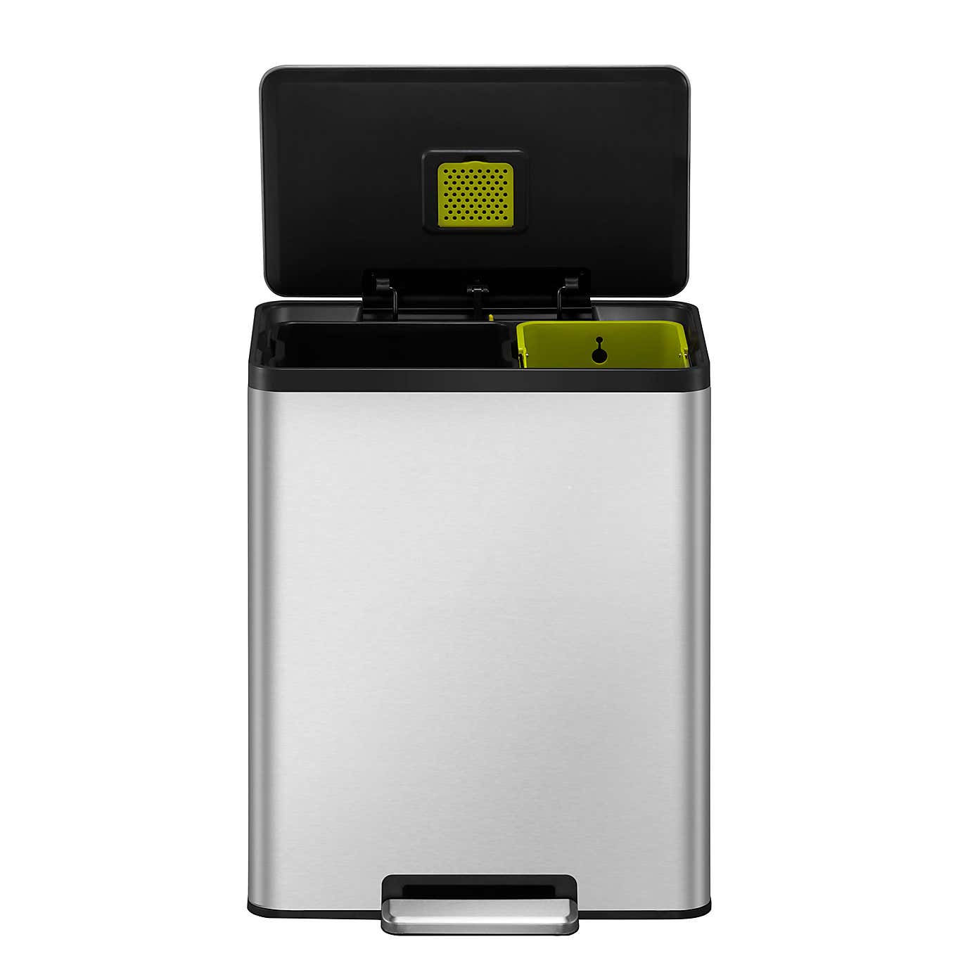 EKO Ecocasa 24/36 Litre Stainless Steel Recycling Pedal Bin