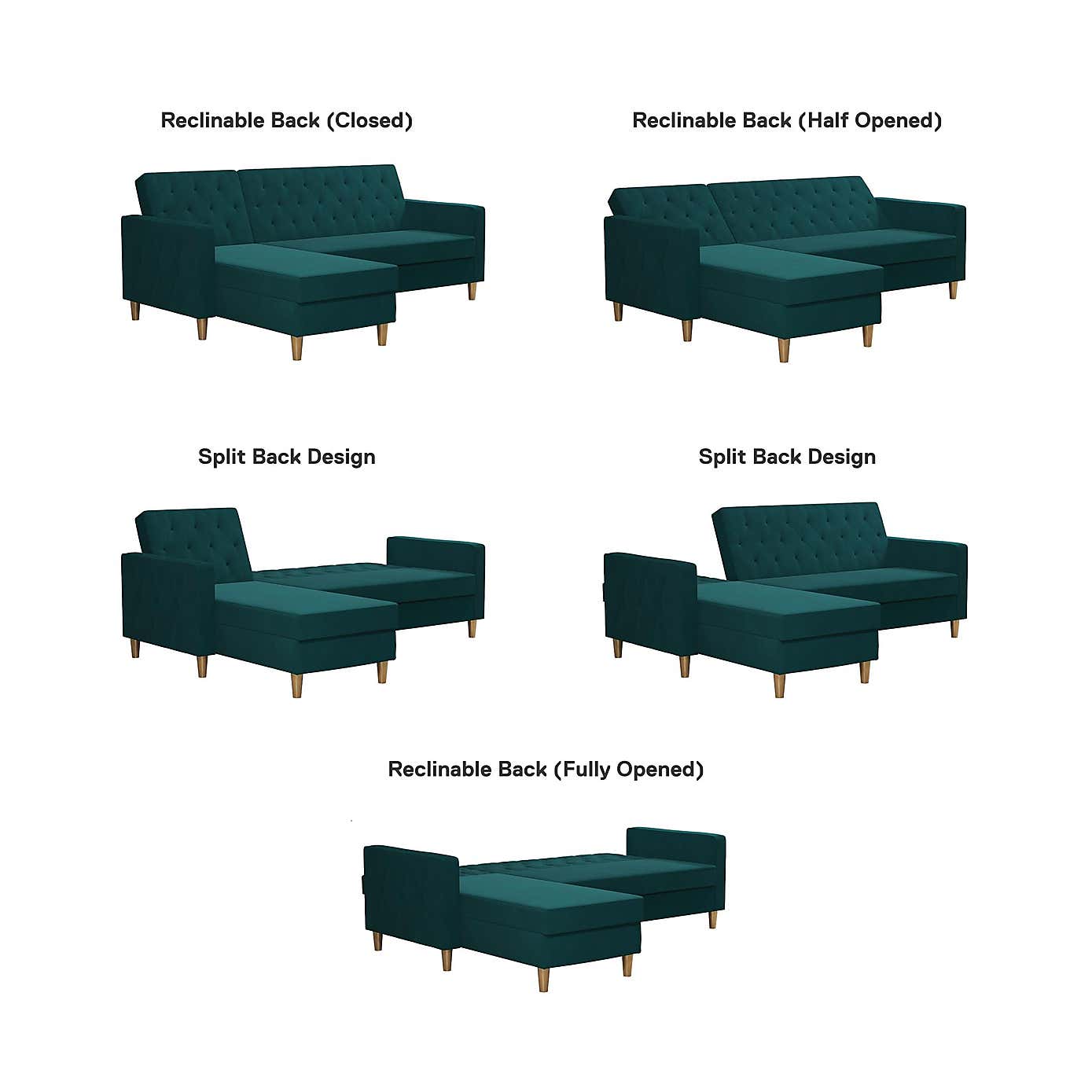 Cosmo Liberty Velvet Futon