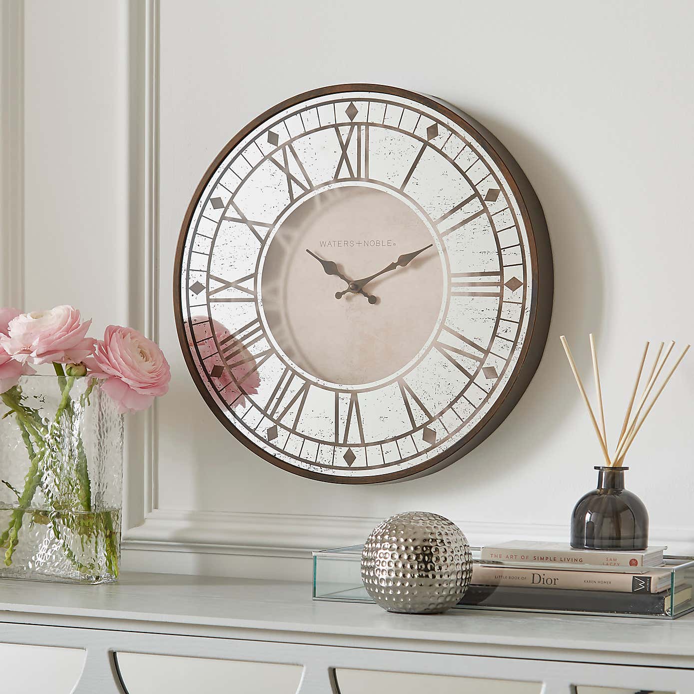 Bates Mirrored Face Wall Clock