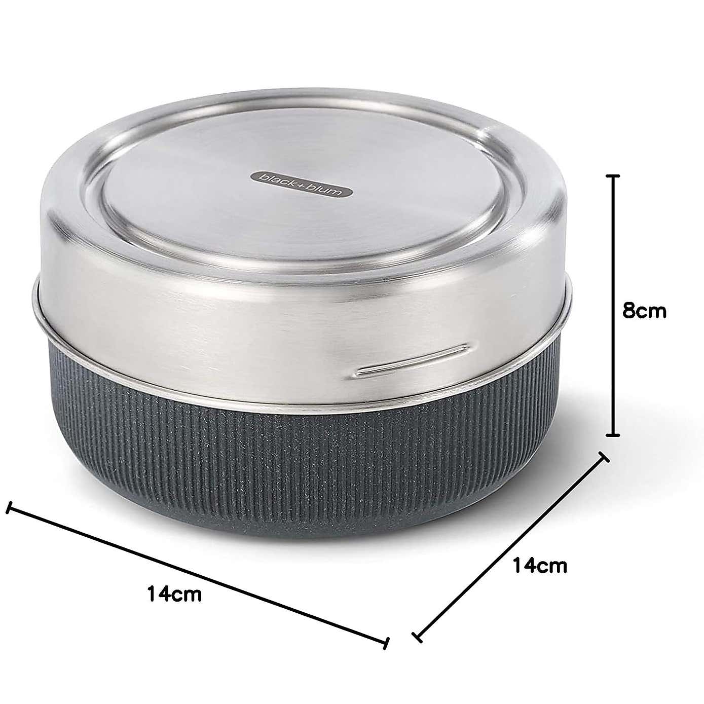 Black and Blum Glass Lunch Bowl