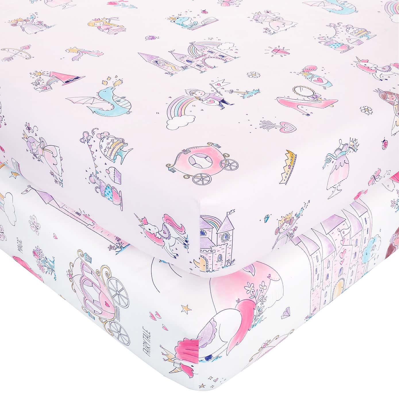 Princess Set of 2 Fitted Sheets