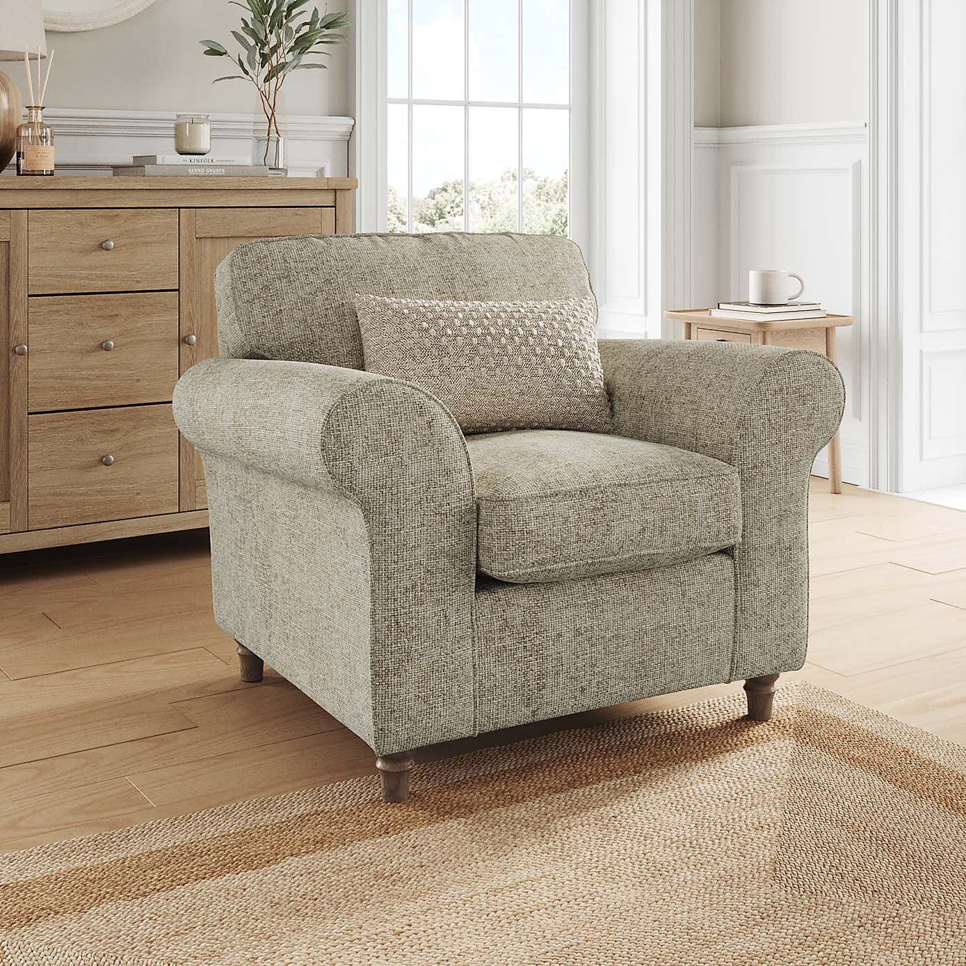 Flori Armchair, Chunky Chenille
